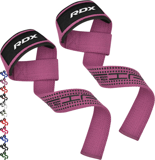 RDX Lifting Wrist Straps for Weightlifting, 5MM Neoprene Padded Anti Slip 60CM Hand Bar Support Grips, Strength Training Equipment Heavy Duty Workout Bodybuilding Powerlifting Gym Fitness, Men Women