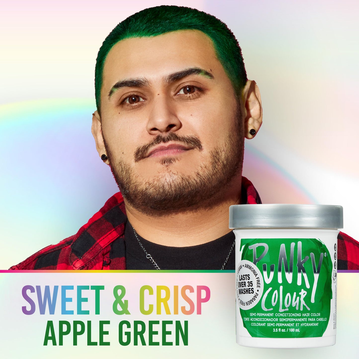 Punky Apple Green Semi Permanent Conditioning Hair Color, 3.5oz
