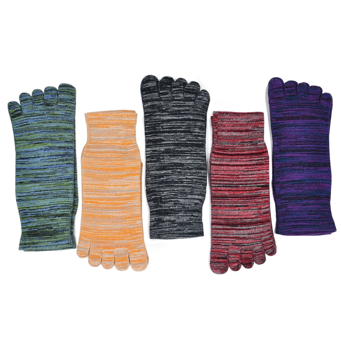 ZAKASA Men’s Toe Socks Cotton Five Finger Crew Socks Athletic Running Socks 5 Pairs