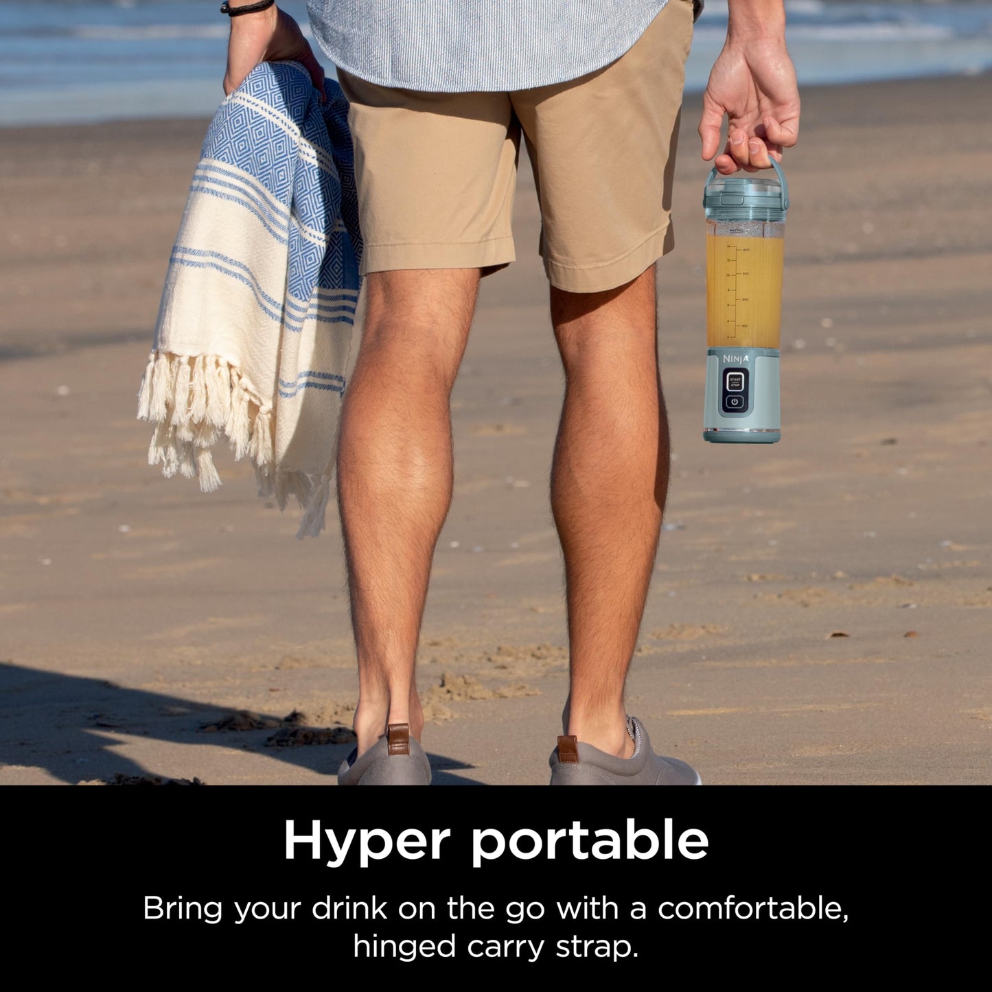 Ninja Blast Portable Blender & Accessories, Cordless, 18oz. Vessel, Personal Blender for Shakes & Smoothies, Leakproof Lid & Sip Spout, USB-C Cord, Dishwasher Safe Parts, BPA Free, Soft Sage, CL155ASG