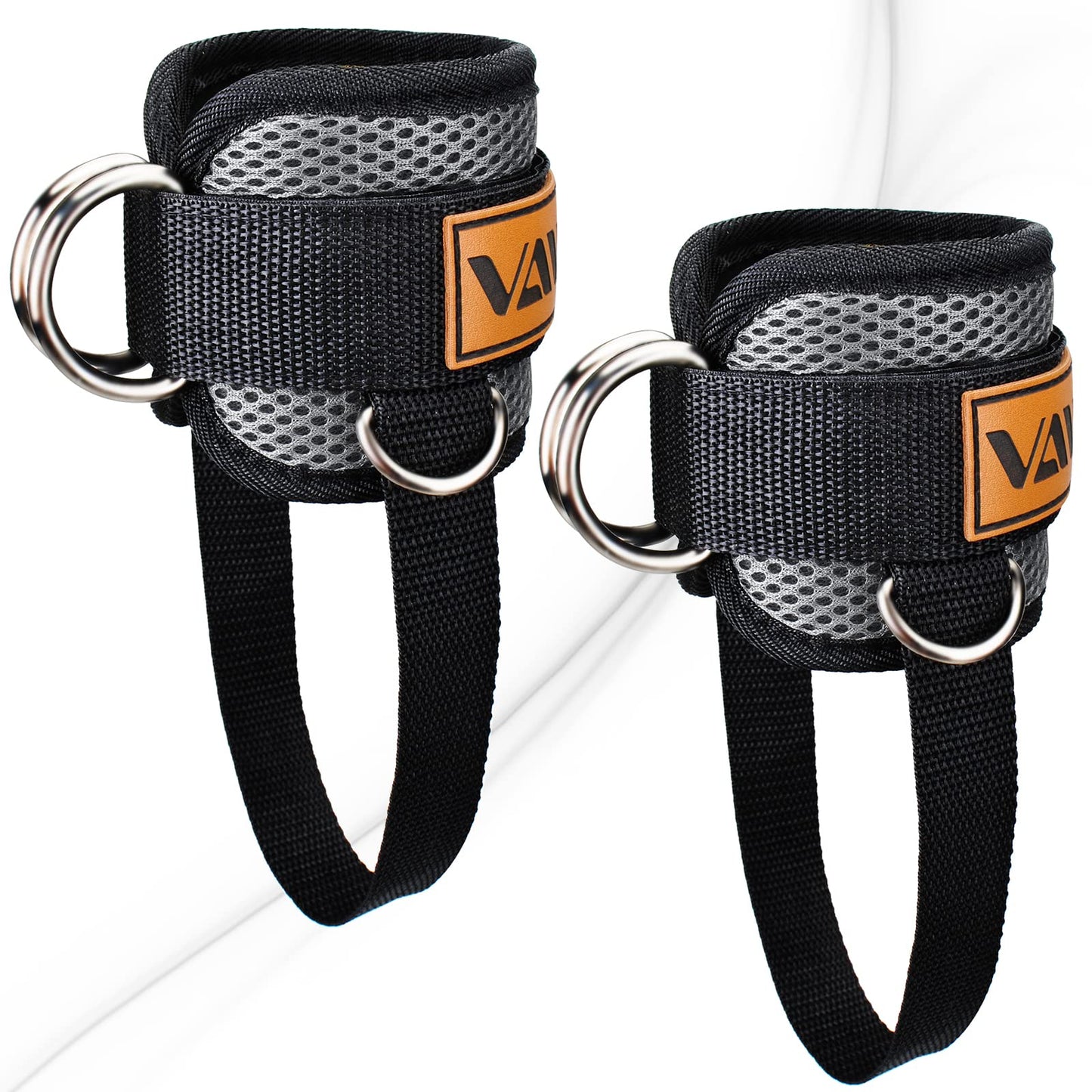 VAIIO Ankle Straps for Cable Machines,Adjustable Comfort fit Neoprene, Reinforce Double D-Ring - Premium Ankle Cuffs to Improve Abdominal Muscles, Lift The Butts, Tone The Legs for Men & Women