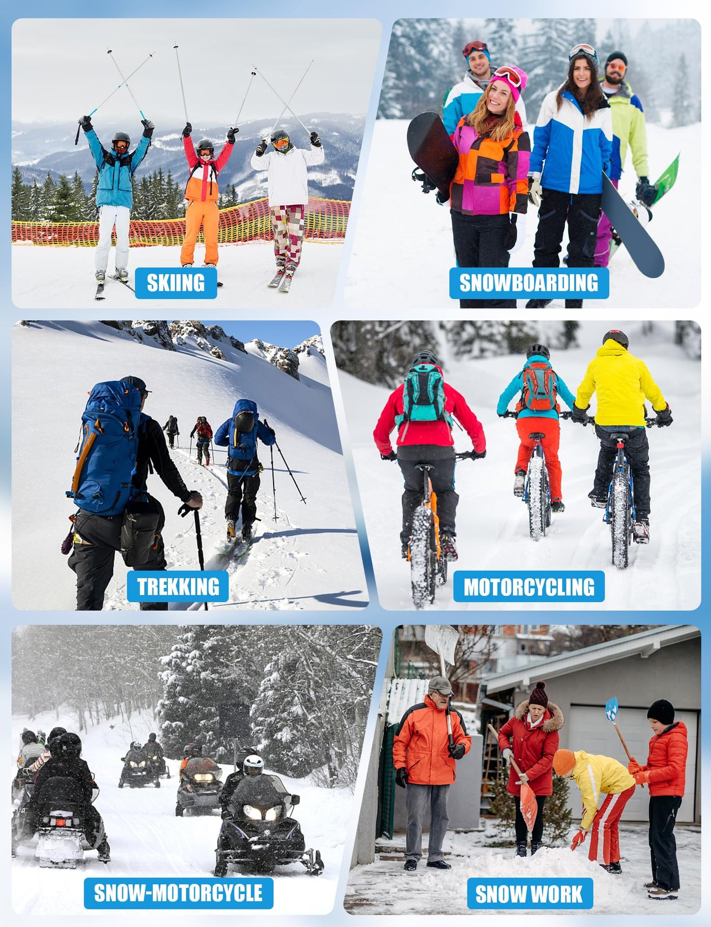 ZENUTA Winter Gloves Men, Snow Ski Gloves Waterproof Windproof Warm Thermal Gloves for Women, 5-Finger Touchscreen Gloves for Driving Workout Running Hiking Cycling Snowboarding (Large)