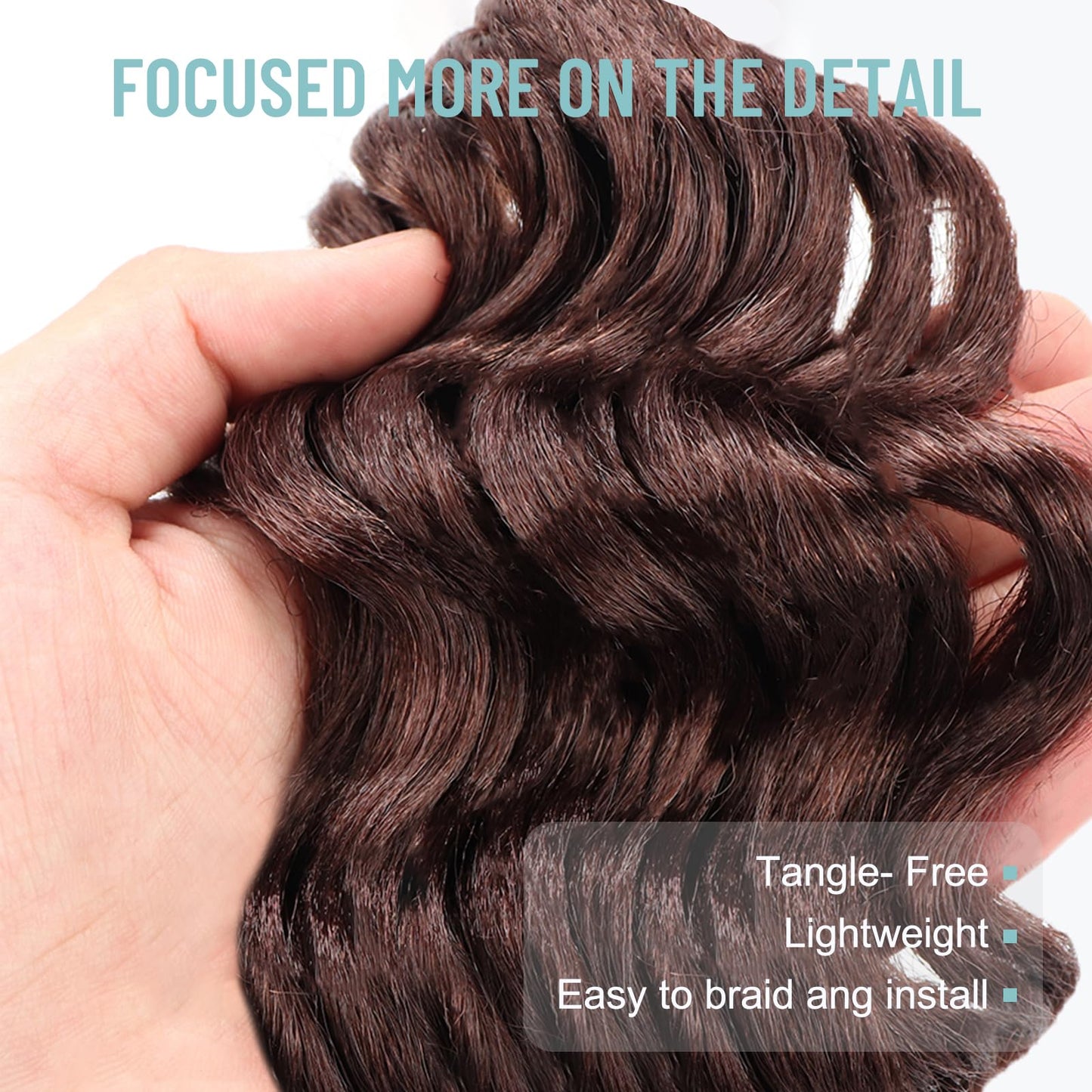 ToyoTree Ocean Wave Crochet Hair - 9 Inch 8 Packs Wine Red Short Curly Deep Wave Crochet Hair, Synthetic Ocean Wave Braiding Hair Extensions (9 Inch,99J-8P)