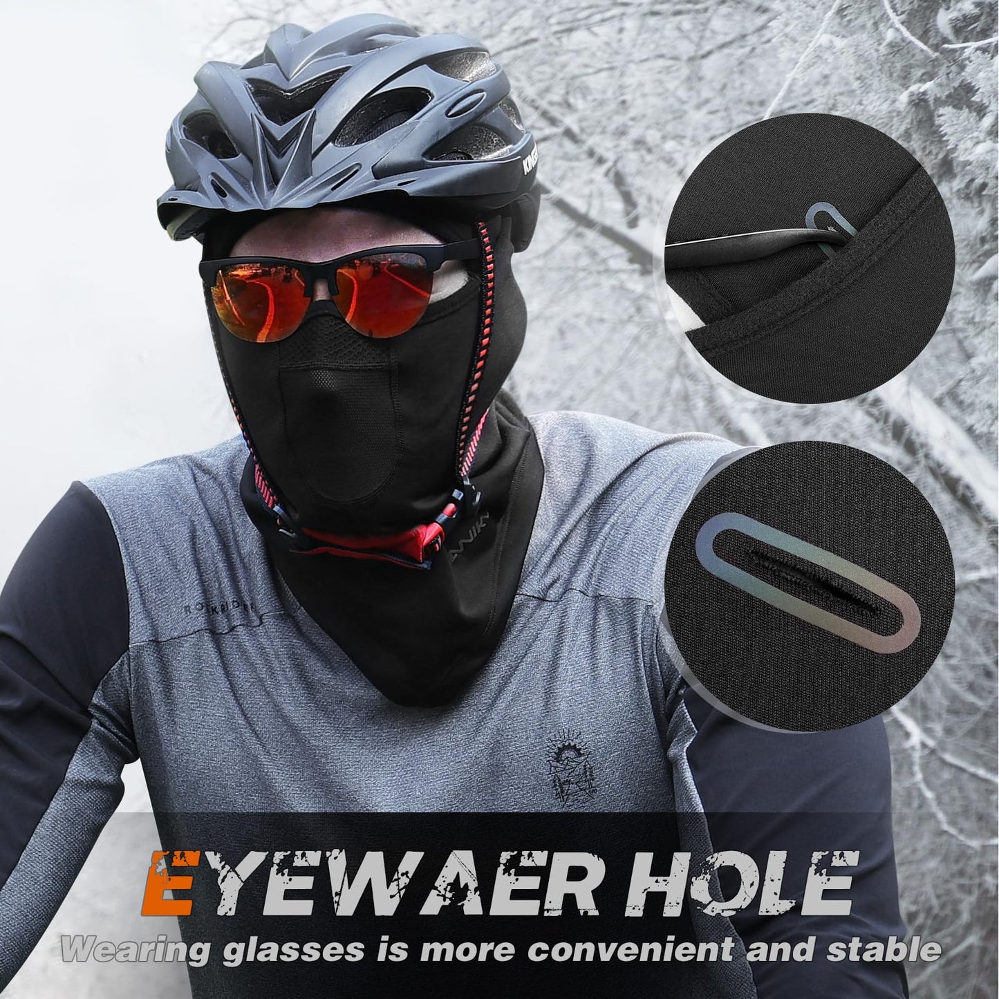YANIKY Winter Balaclava Ski Mask for Men Women Breathable Warm Face Mask Windproof Thermal Fleece Face Cover for Cold Weather