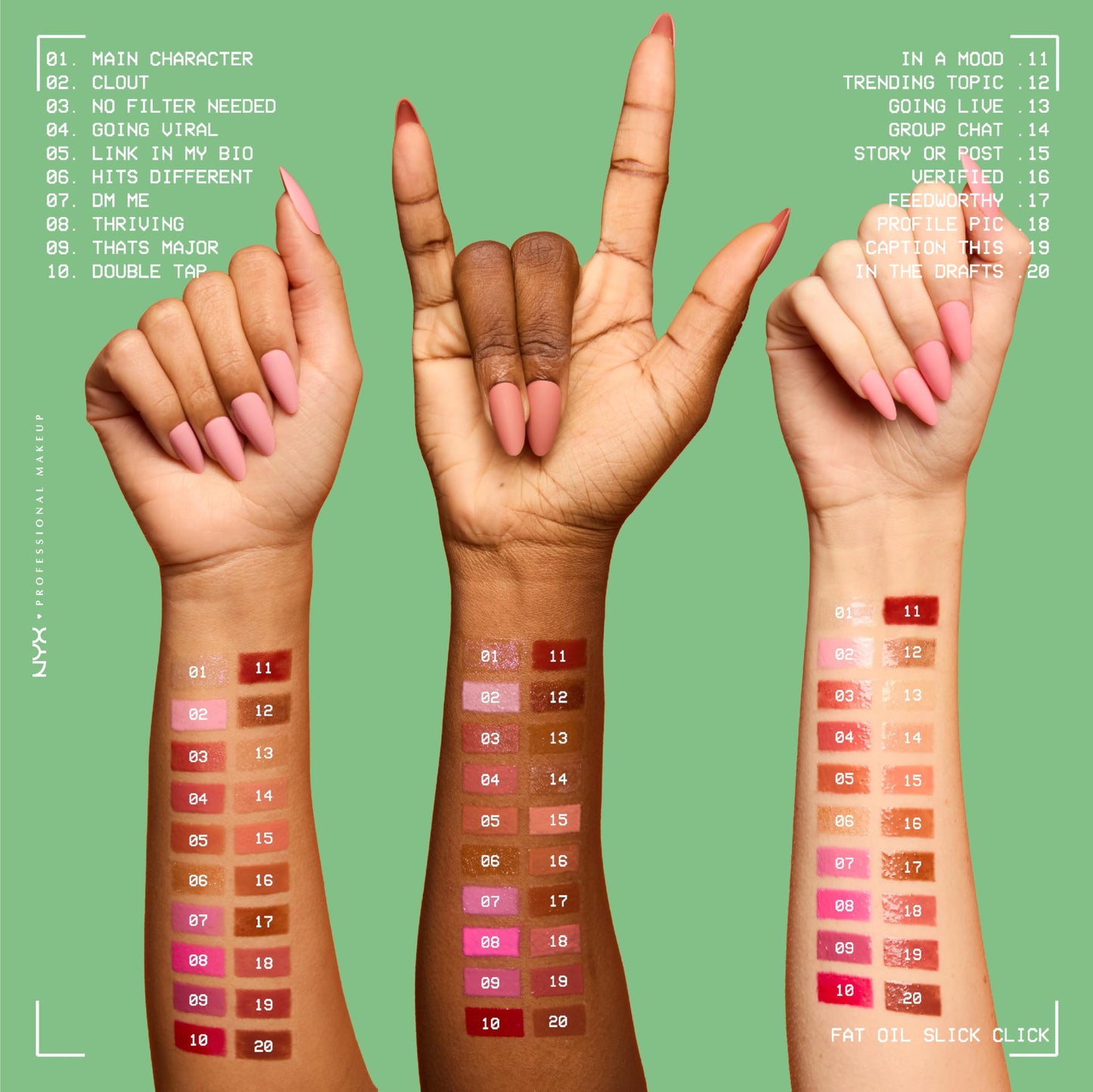 NYX PROFESSIONAL MAKEUP Fat Oil Slick Click, Lightweight, Buildable, Pigmented Vegan Lip Balm - In A Mood