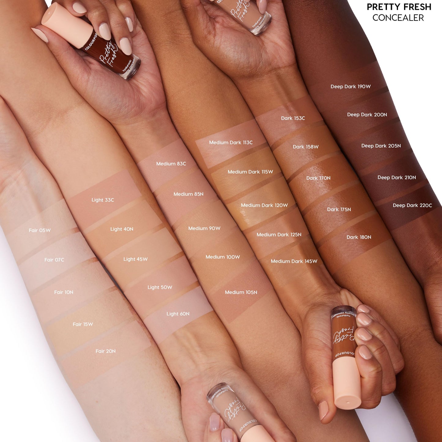 ColourPop Pretty Fresh Creamy Concealer - Full Coverage Concealer with a Natural Finish - Formulated with Hyaluronic Acid & Coconut Water for Instant Hydration - Deep Dark - 200N (0.3 oz)