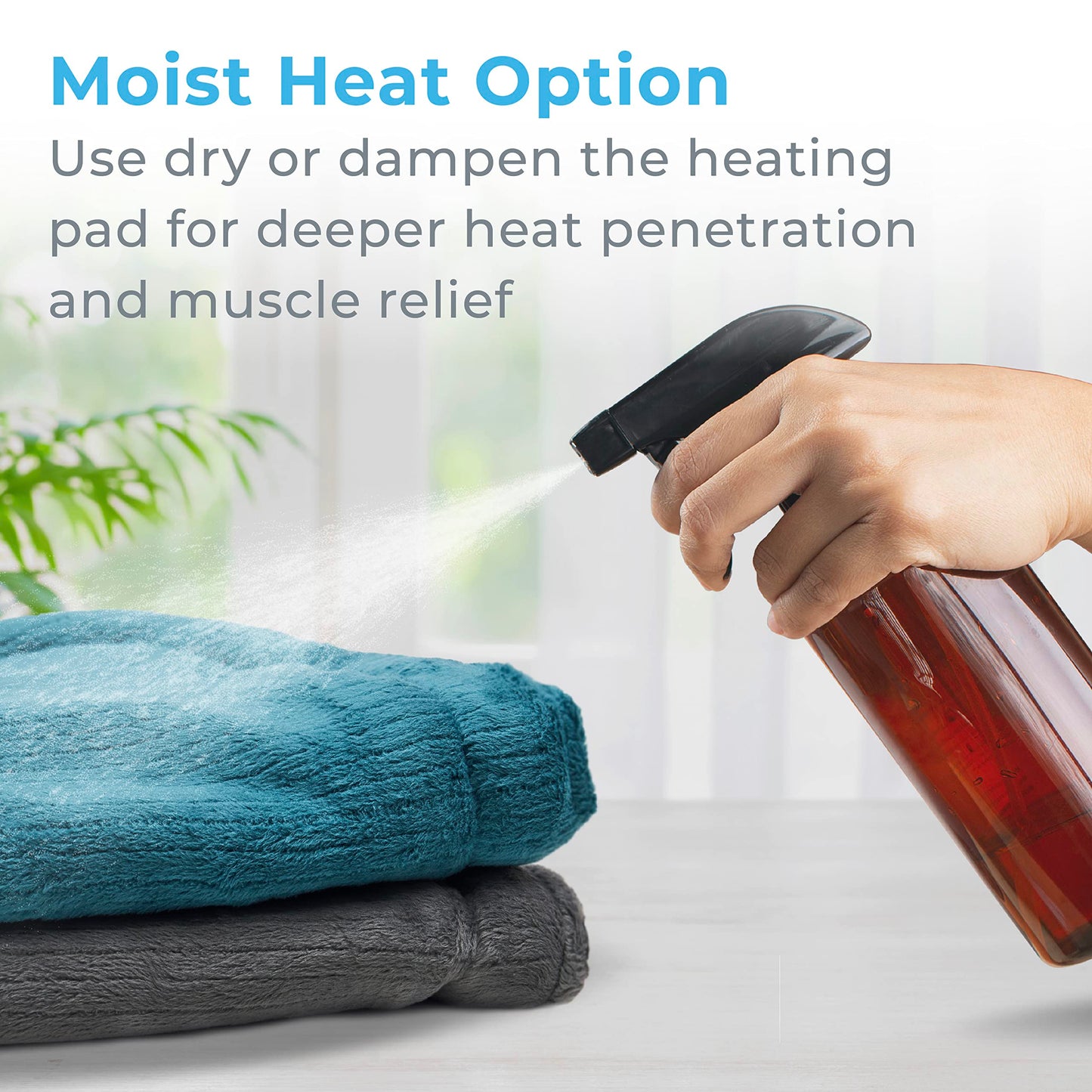 Pure Enrichment PureRelief Neck & Shoulder Heating Pad - 4 Heat Settings, Auto Shut-Off, Universal Fit, Magnet Closure, Soft Micromink, Storage Bag, 5-Year Warranty, Machine Wash (Charcoal Gray)