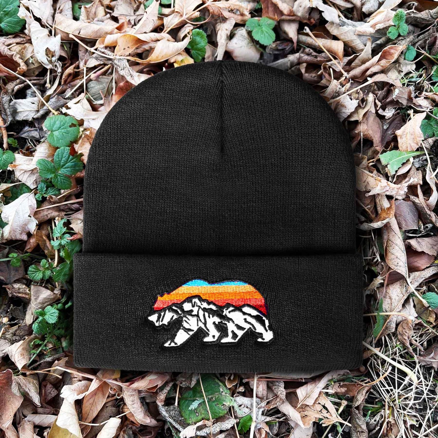 Pnkvnlo Knit Winter Beanie Hats for Men Women Cuffed Skull Cap with Mountain Embroidery Outdoor Christmas & New Year Gifts