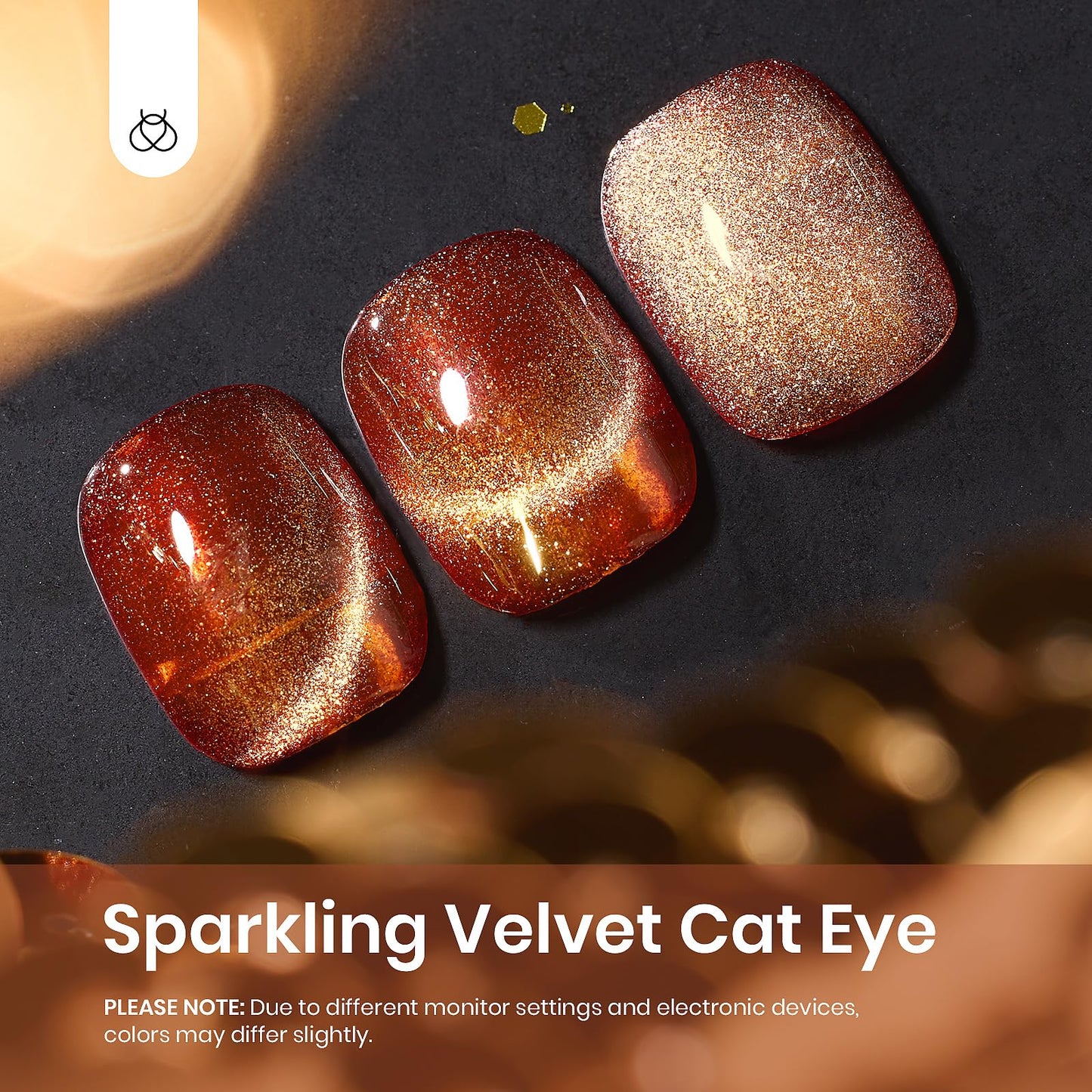 Beetles Cat Eye Gel Nail Polish 9ml Holographic 9D Cat Eye Gel Polish with Magnet Stick Amber Gleam Shimmer Velvet Gel Nail Polish Soak Off UV LED Nail Lamp Salon DIY Home