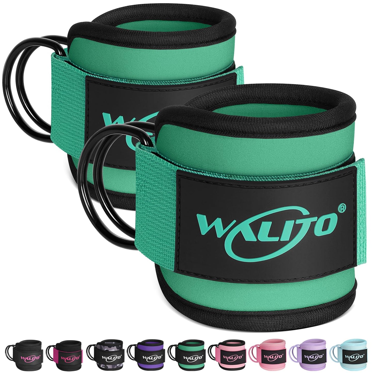 WALITO Gym Ankle Straps for Working Out - Glute Ankle Cuff Kickback Strap, Gym Cable Machine Accessories for Women Glute Leg Extensions, Hip Abductors & Lower Body Exercises Equipment