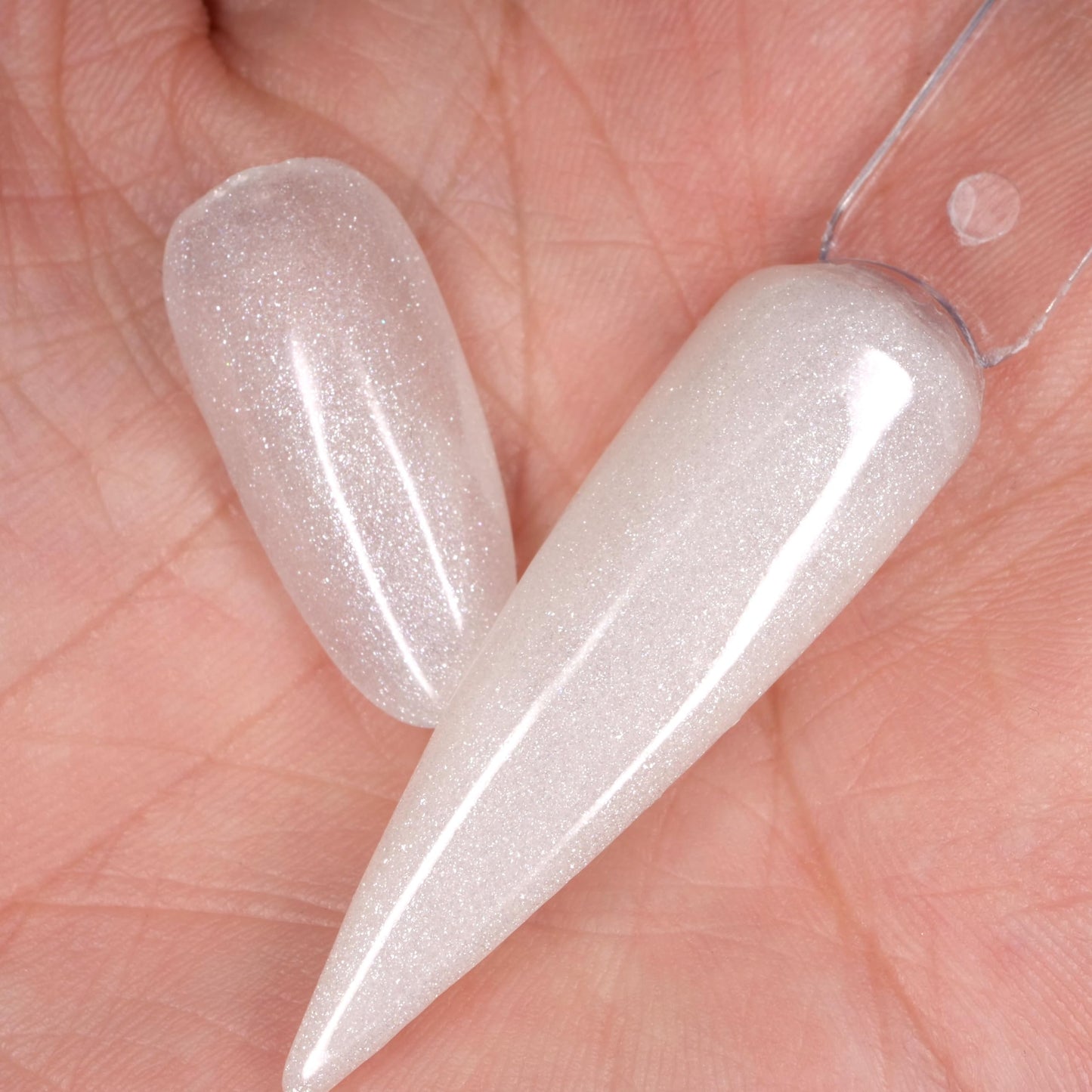 Oumisaya Clear Glow in the Dark Nail Dip Powder 1OZ Shimmery Semi-Transparent Top Coat Powder (GL08CW)
