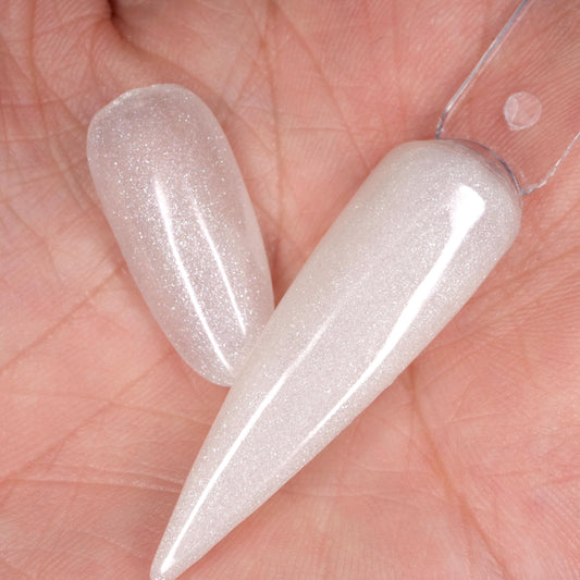 Oumisaya Clear Glow in the Dark Nail Dip Powder 1OZ Shimmery Semi-Transparent Top Coat Powder (GL08CW)