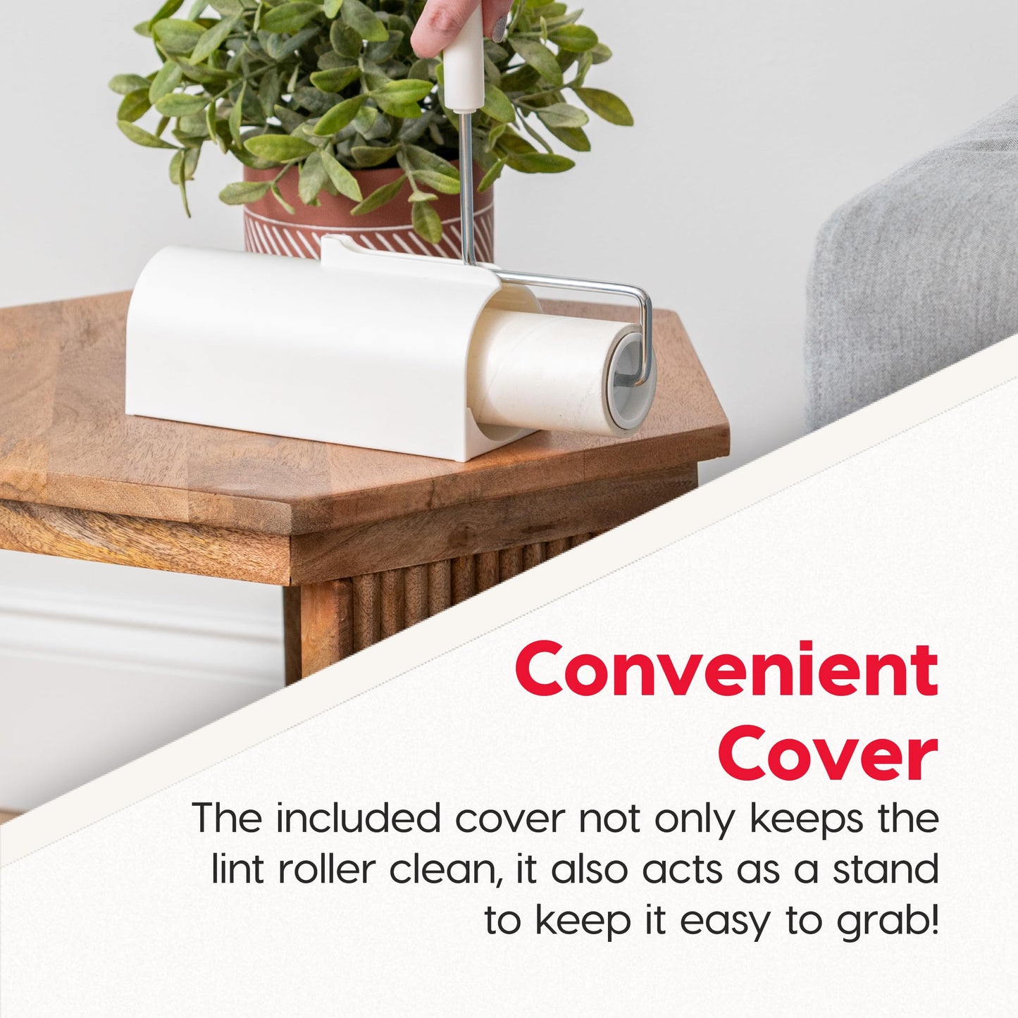 IRIS USA Extra Sticky Lint Roller, Large with Adjustable Extension, Storage Box, Refills, 90 Sheets/Roll, 540 Sheets Total, Easy Tear Lint Remover for Dog Cat Pet Hair On Bed Floor Sofa