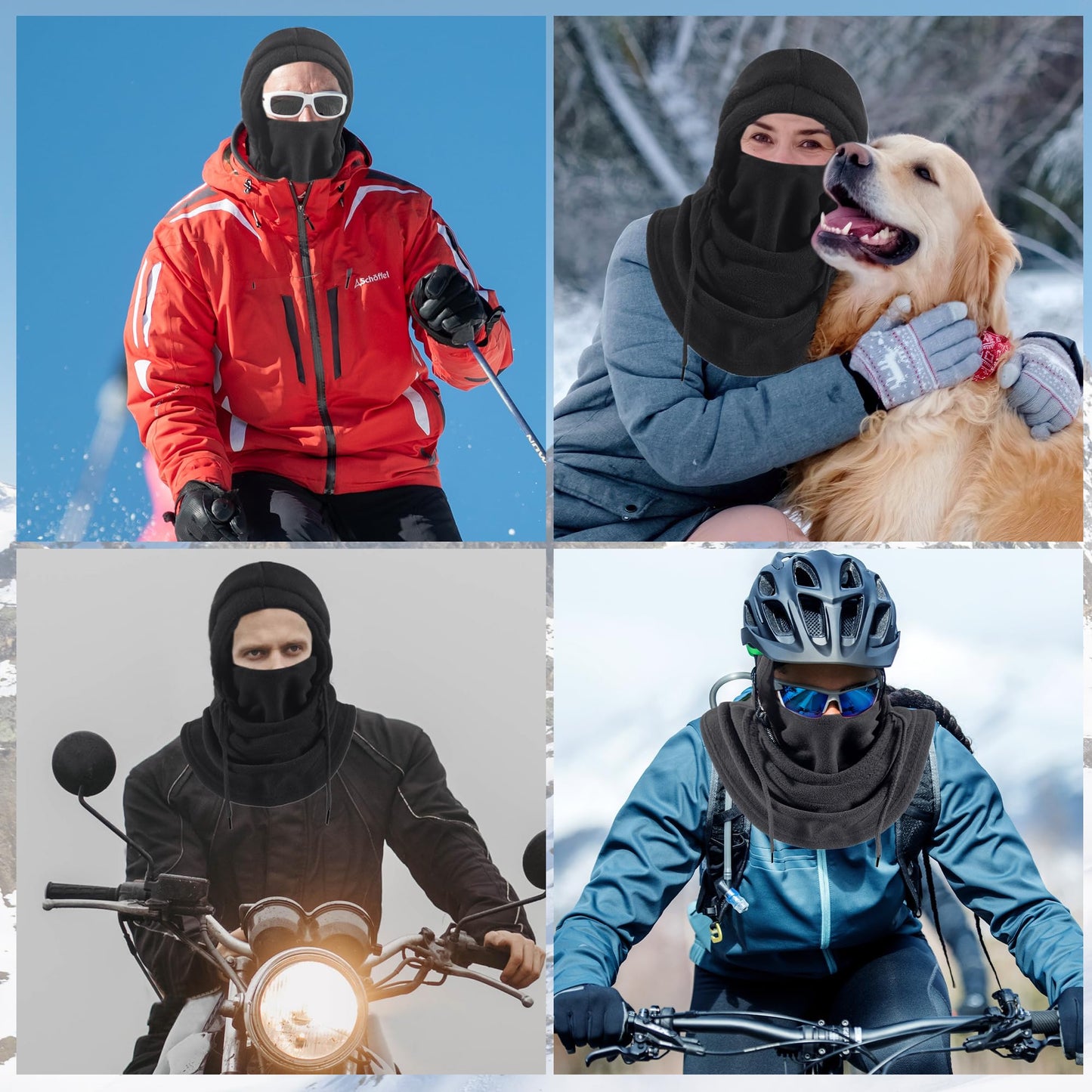 Roadbox Winter Balaclava Face Mask - Windproof Warm Fleece Ski Mask for Men and Women, Cold Weather Gear for Skiing
