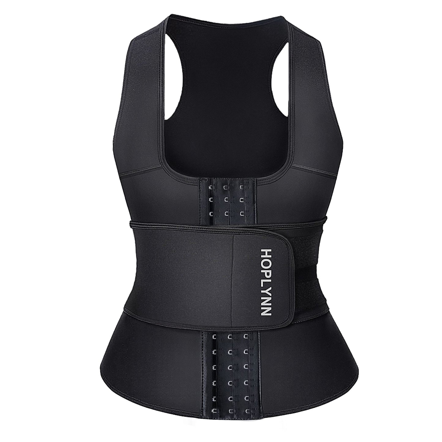 HOPLYNN Neoprene Sauna Sweat Waist Trainer Corset Trimmer Vest for Women Tummy Control, Waist Cincher Body Shaper Black Small