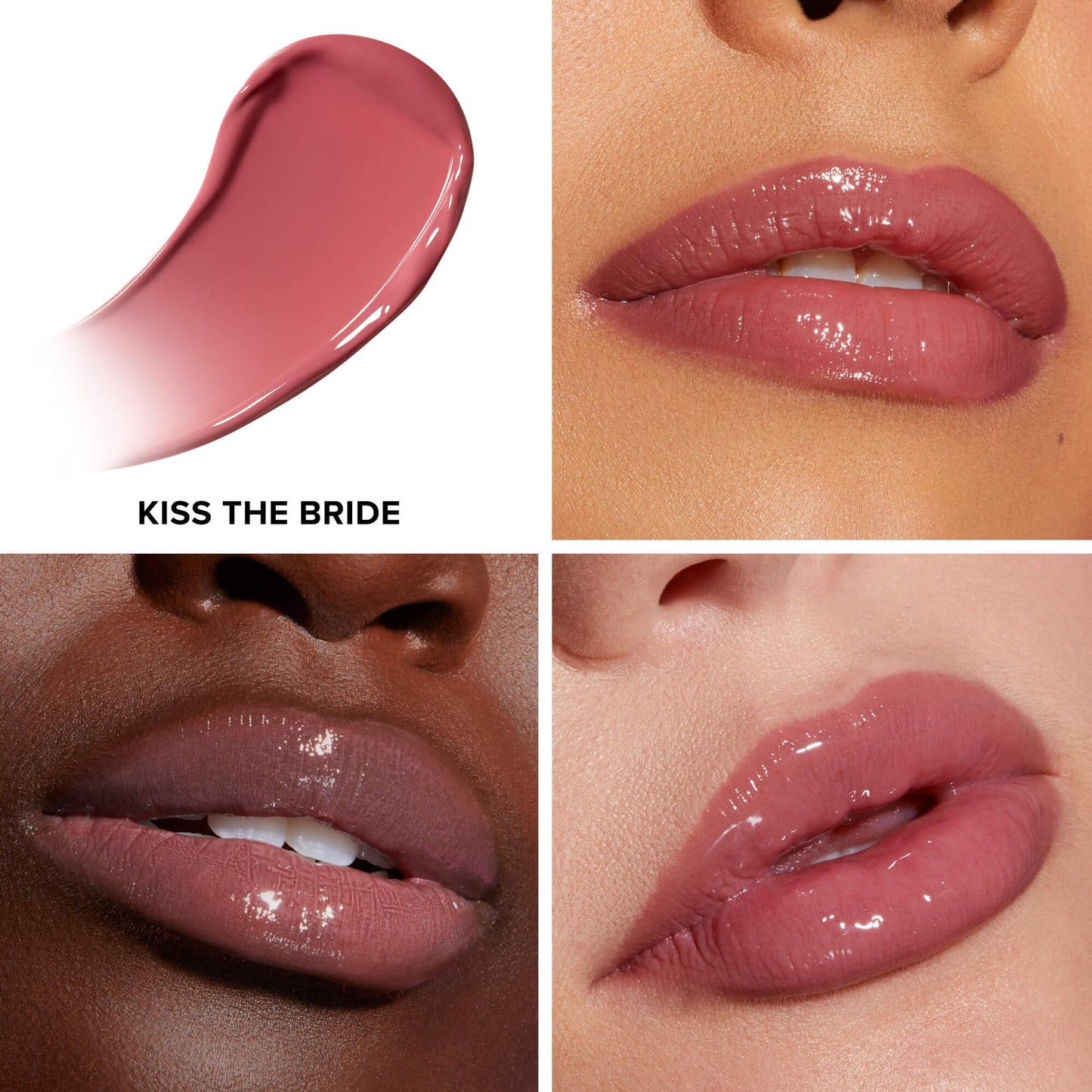 Too Faced Lip Injection Extreme Plumping Clicks | Glossy Lip Plumper, Hydrating + Dewy with Sheer Coverage, Kiss the Bride, 0.05 oz.