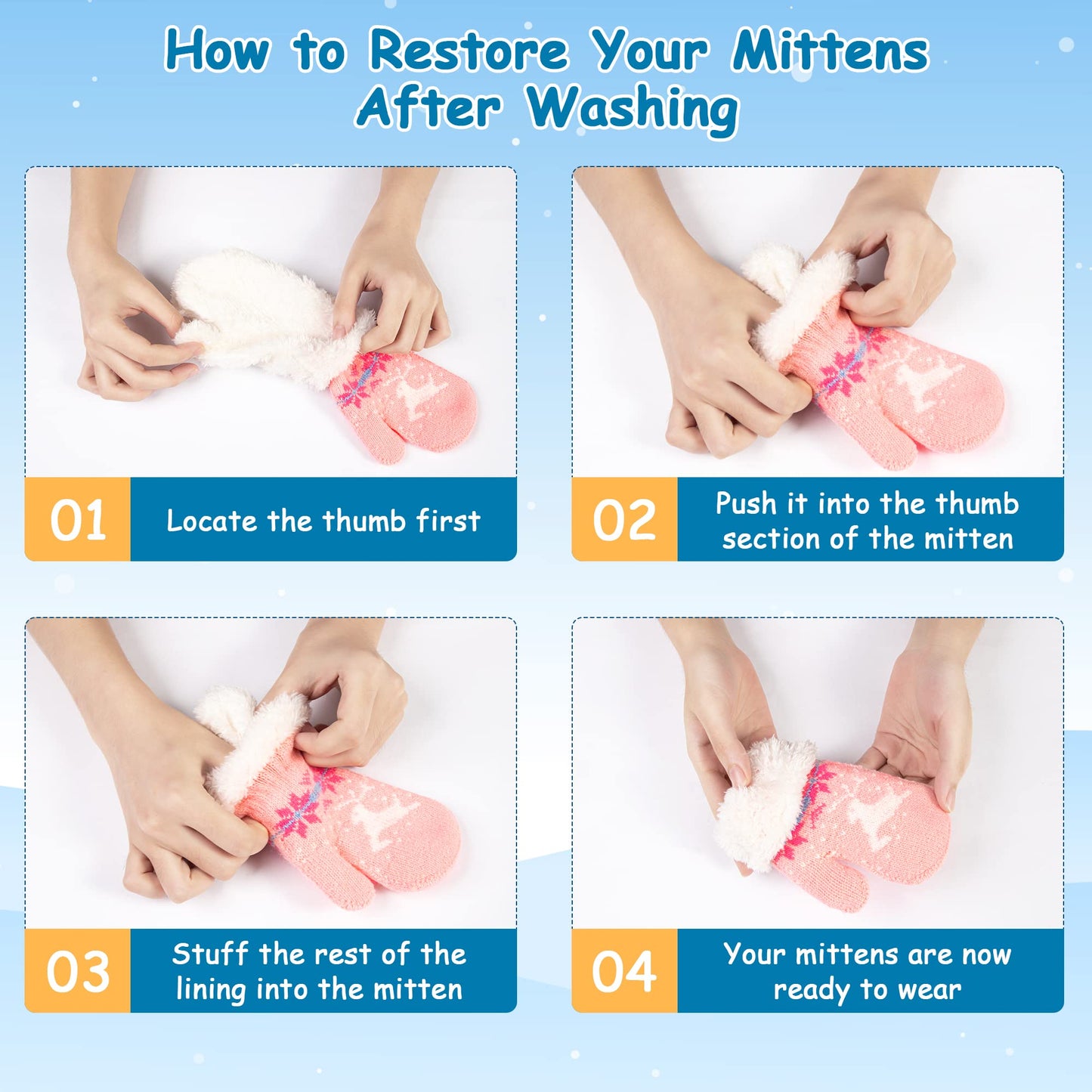 Arctic Paw Kids Gloves Winter Infant Mittens Girls Gloves Outdoor Winter Mitten Sherpa Lined Kids Mittens Toddler Gloves, Purple+Cream+Pink,2-5Y