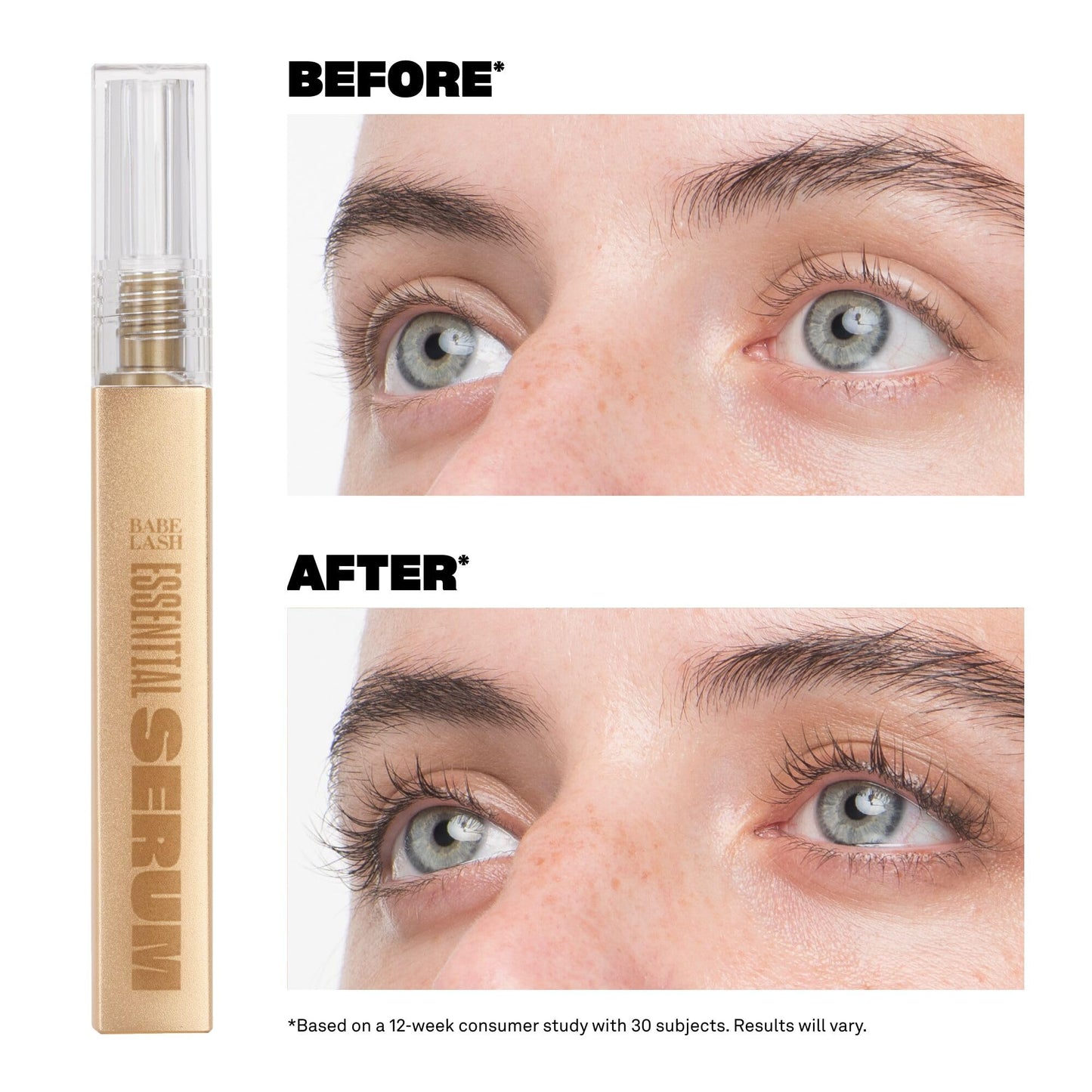 Babe Original Lash Serum - Fuller & Longer Looking Eyelashes, Lash Enhancing Serum, for Natural Lashes and Lash Extensions, 1mL, Starter Supply