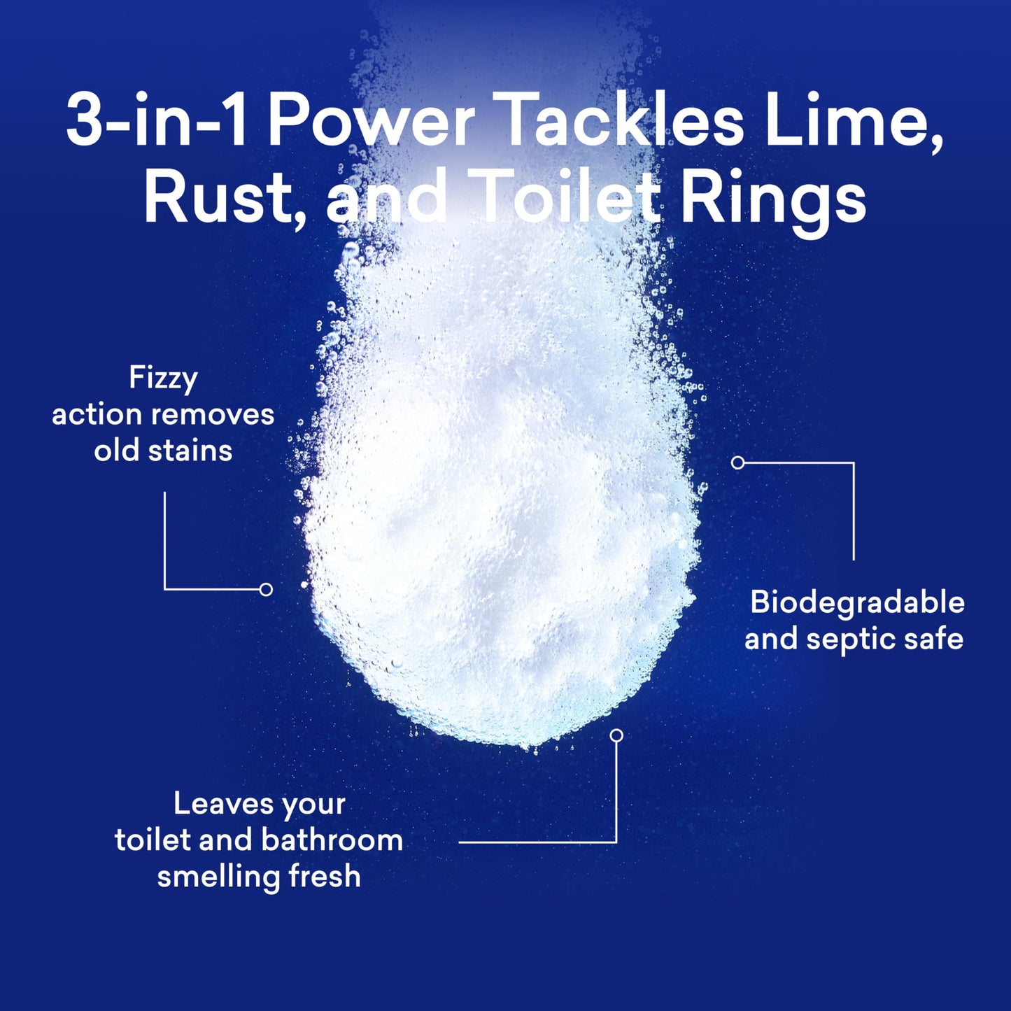 BLUELAND Toilet Bowl Cleaner Tablets, 28 Count, Lemon Cedar, Plastic-Free, No Harsh Chemicals, Plant-Based