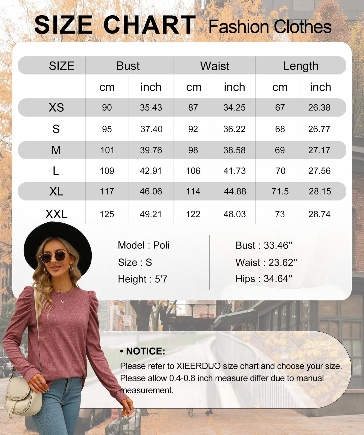 XIEERDUO Womens Sweatshirts Round Neck Long Sleeve Shirts Warm Winter Clothes Trendy XL