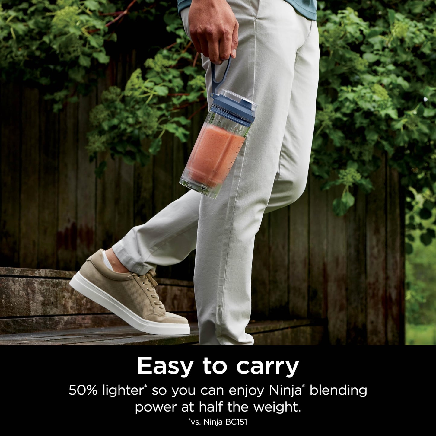 Ninja Blast Max, Portable Blender + Twist & Go, Personal Smoothie, Blend, Ice Crush, 3 Programs, Cordless, 22 oz removable Vessel, Dishwasher Safe, Leakproof, Navy, BC251NV