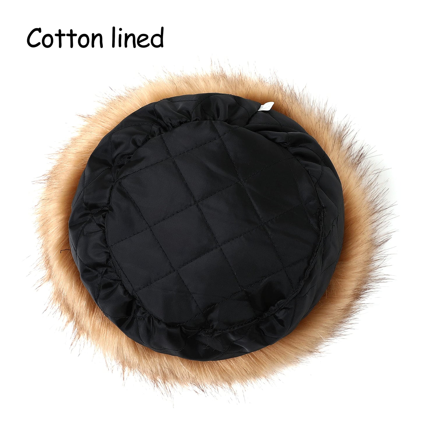 Dikoaina Faux Fur Cossack Russian Style Hat for Ladies Winter Hats for Women Khaki