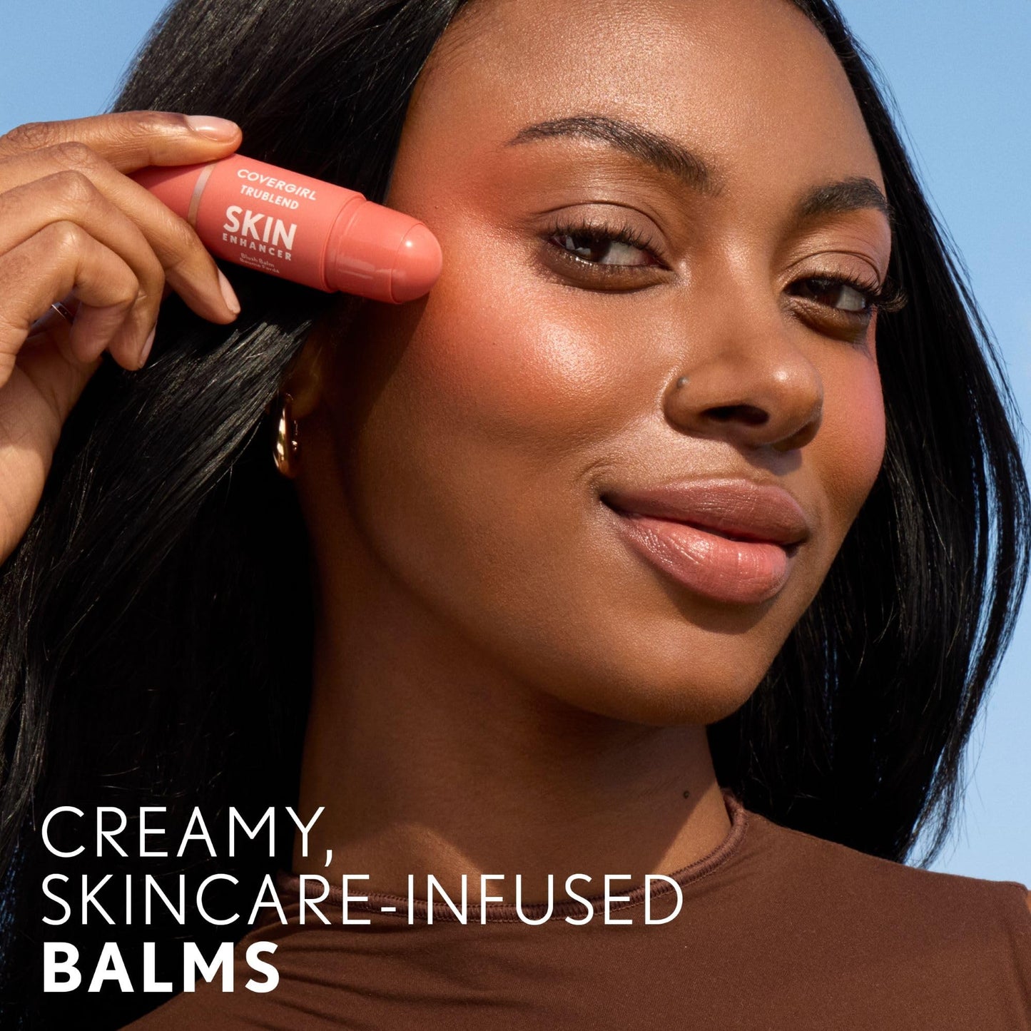 CoverGirl Trublend Skin Enhancer Contour Stick Balm, 130 Snatched, Vegan Formula, Easy to Use, Glides on Effortlessly, Non-Greasy, Doesn't Crease, 0.21oz