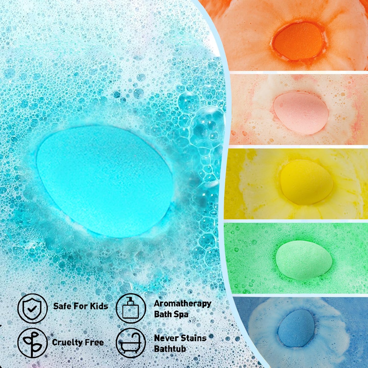 20pcs Bath Bomb Gift Set, Natural Organic Mini Bath Bombs, Handmade, Best Birthday Gift for Easter Bath Balls, Easter Basket Filler Bath Balls Best Birthday Gift