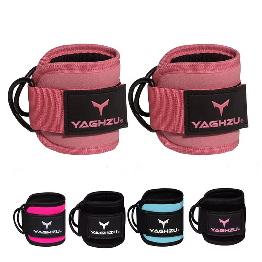 YAGHZU Ankle Straps for Cable Machines Women - Adjustable Gym Ankle Strap for Cable Machine, Neoprene Padded Cable Straps, Durable Leg Strap with Cable Cuff, Glute Kickback Ankle Strap with D Rings