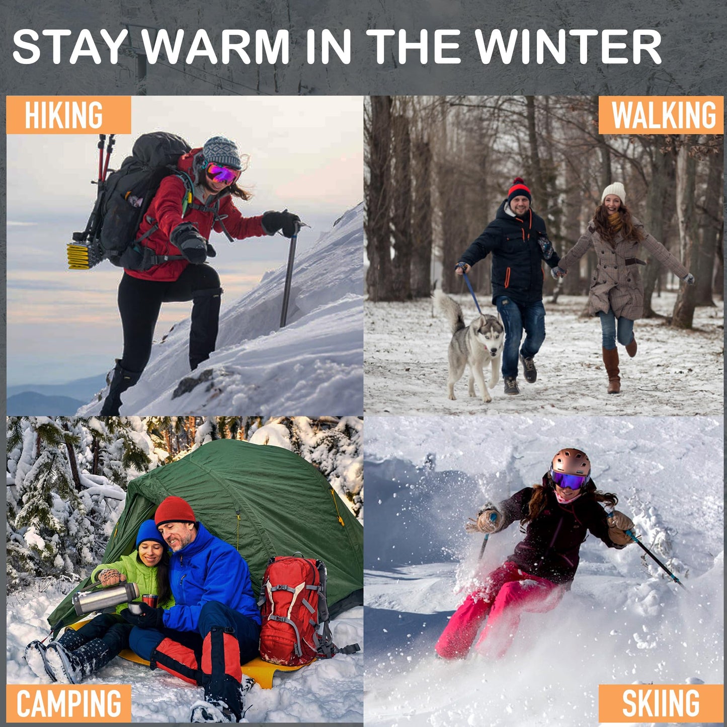 NevEND 3 Pairs Women's Wool Merino Winter Thermal Boots Thick Insulated Heated Socks For Cold Weather Outdoor Activities Black