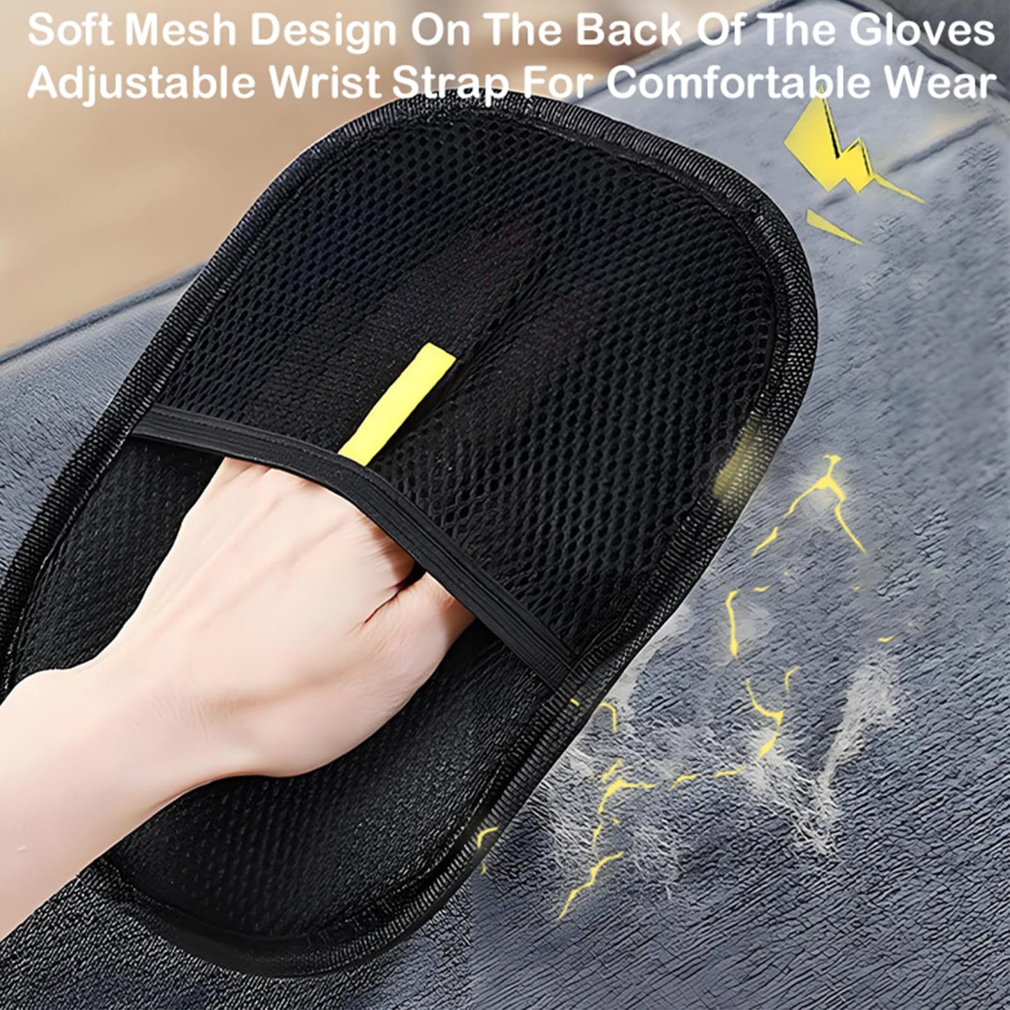 2PC Pet Hair Remover Glove for Cats & Dogs, 2025 New Electrostatic Pet Hair Remover Glove, Cat Grooming Gloves for Hair Removal, Grooming Clothes, Sofas