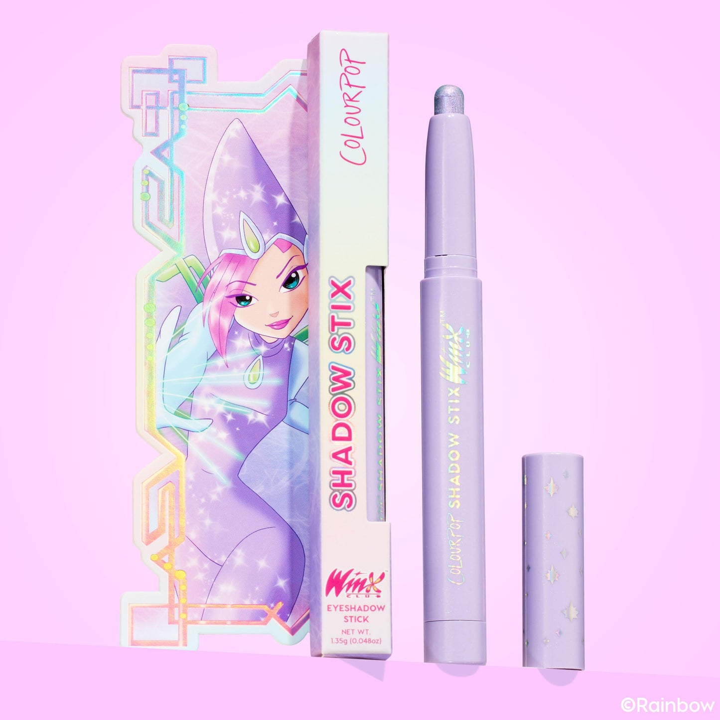 ColourPop Winx Club Shadow Stix - Multichrome Eyeshadow Stick with Long-Lasting Color - Multi-Use Cream Makeup with a Built-In Sharpener & Precise Tip for Easy Application - Static Sphere (0.05 oz)