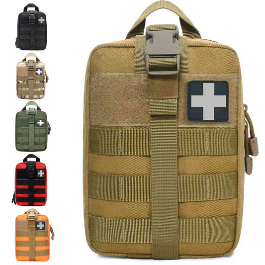Ifak Pouch, Molle Medical Pouch Rip Away, Tactical First Aid Pouches Empty, Duty Belt EMT Bag Only for Hiking Survival Camping (Coyote)