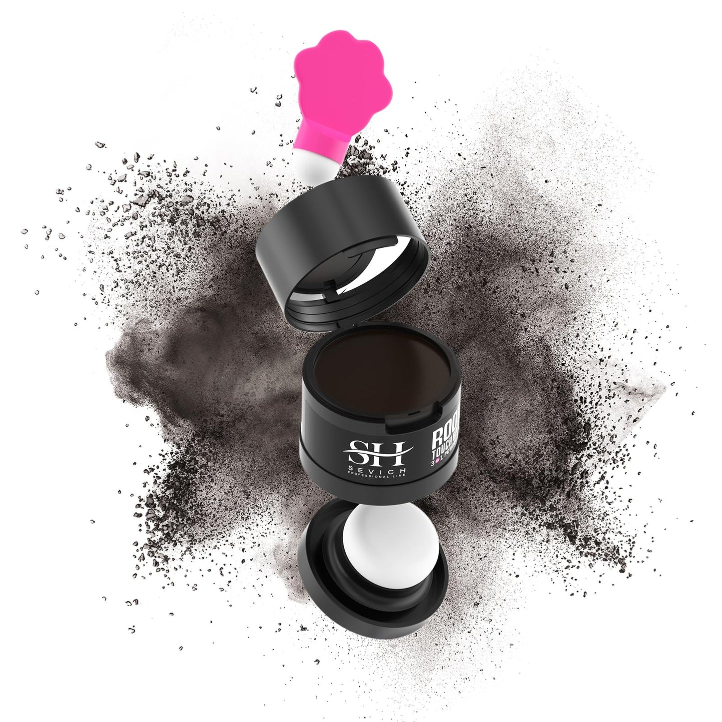 Sevich Hairline Powder 2.0, Instantly Conceals Hair Loss, Root Touch up Powder, Hair Shadow Toppers for Women & Men Thinning Gray Hair, Windproof & Sweatproof, 48H Makeup Lasting, Dark Brown