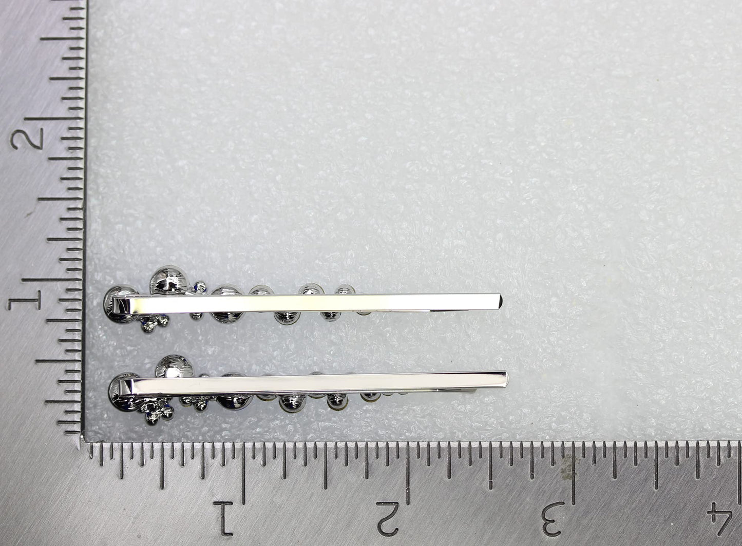 Faship A Pair Of Burgundy Premium Rhinestone Crystal Floral Hair Clips Pins 2 Pcs