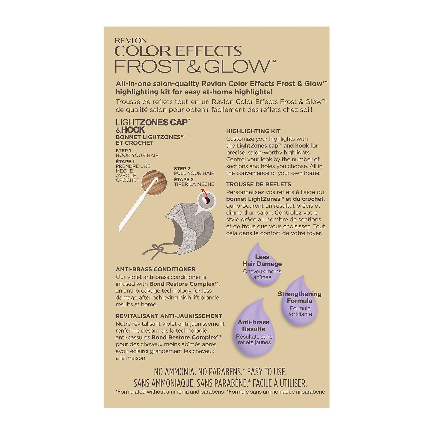 Revlon Color Effects Highlighting Kit, Permanent Hair Dye, For Balayage, Frosting, & Ombre Styling, Ammonia & Paraben Free, 30 Honey, 8 Oz (Pack of 1)