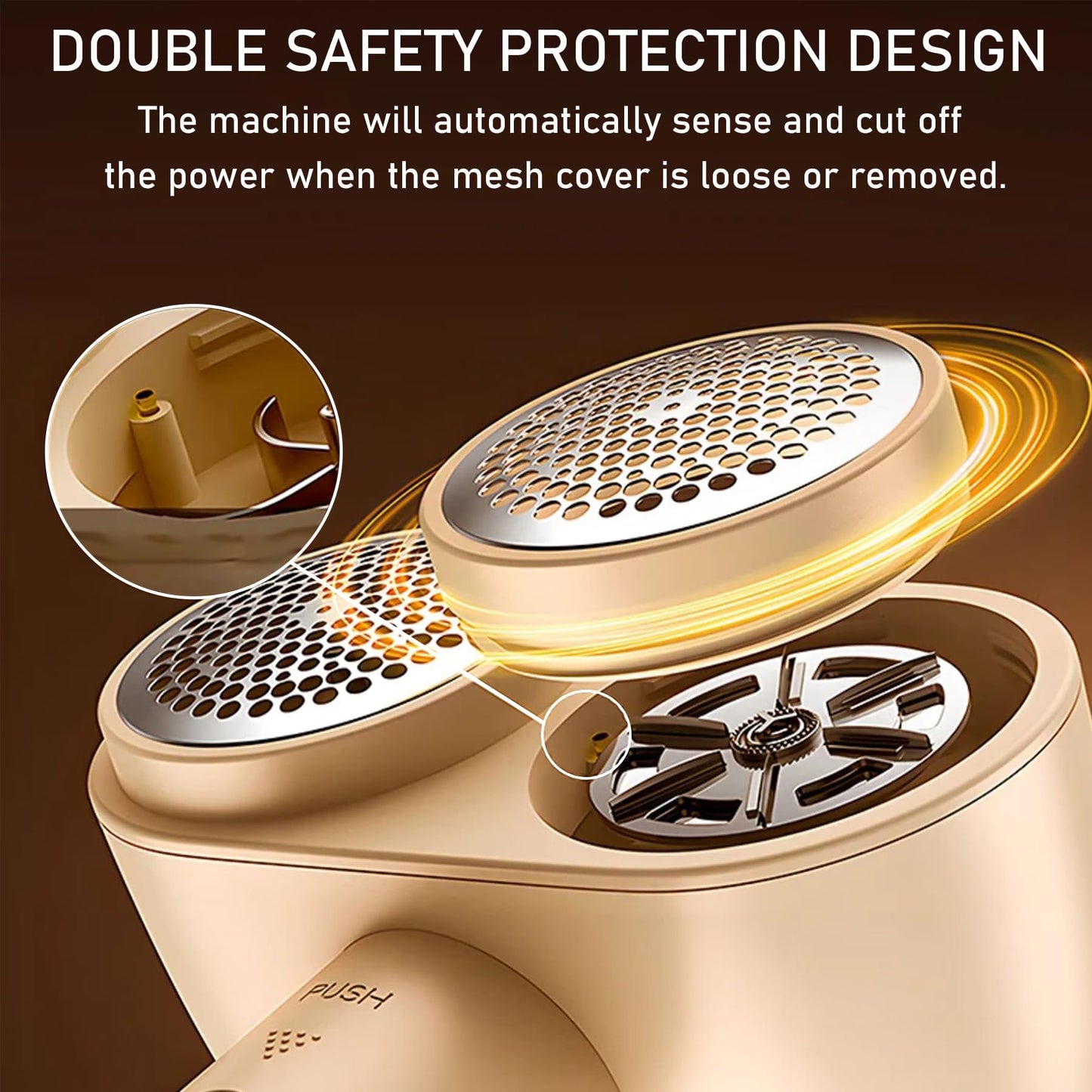 Fabric Shaver for Furniture, Rechargeable Lint Remover with 6-Leaf Blades, Electric Defuzzer for Clothes, Couch, Furniture