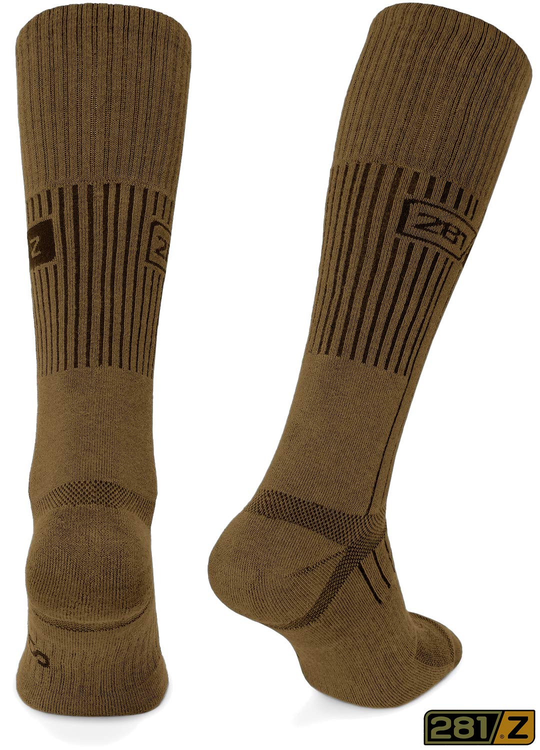 281Z Army Demi Season Breathable Over The Calf Uniform Boot Socks (Coyote Brown)(Medium 1 Pair)