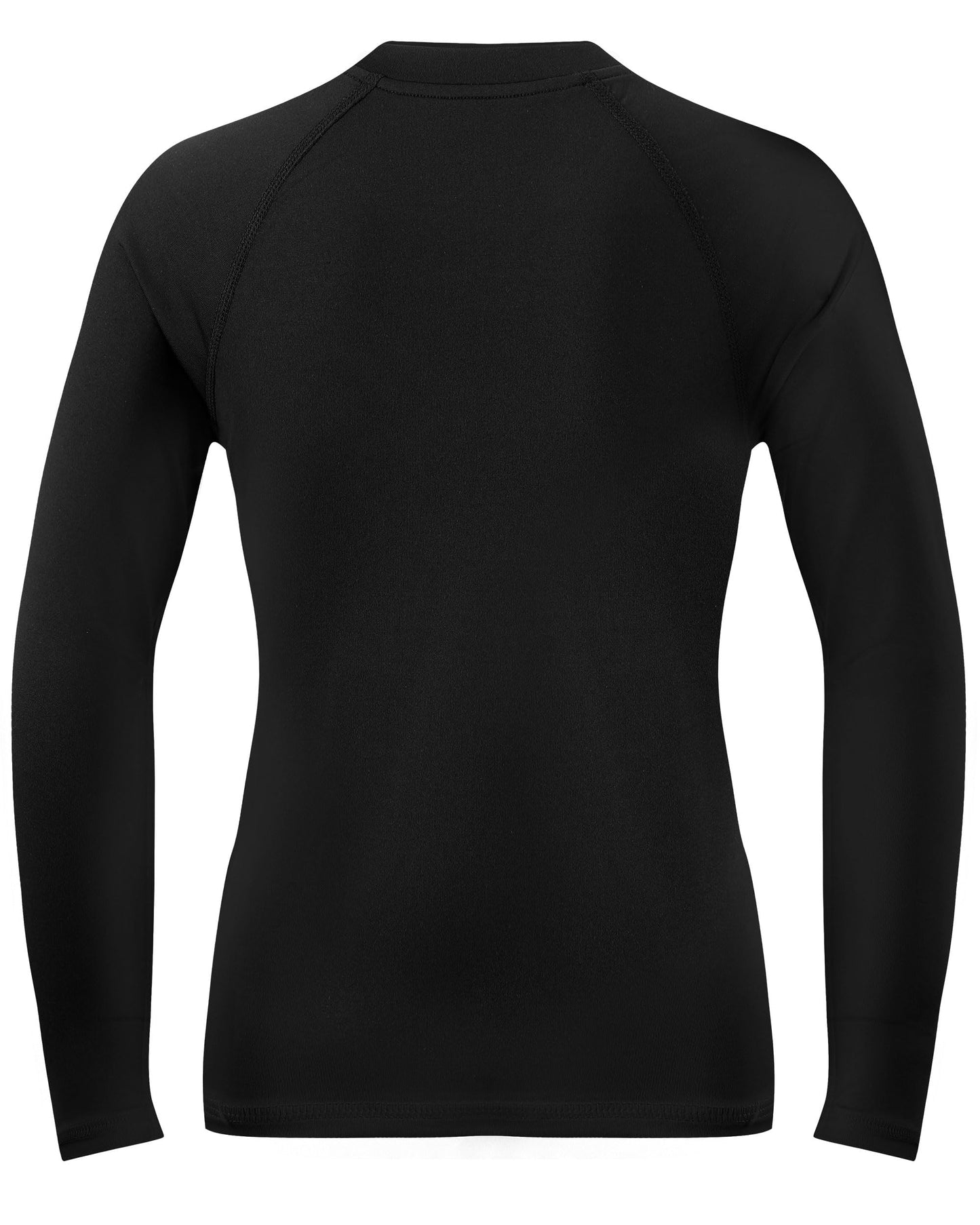 Roadbox Youth Boys Thermal Compression Shirt - Athletic Long Sleeve Fleece Undershirts for Kids Football Baseball Soccer Baselayer Black