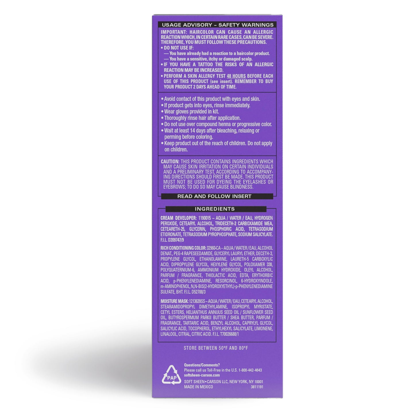 SoftSheen-Carson Dark and Lovely Fade Resist Rich Conditioning Hair Color, Permanent Hair Color, Up To 100 percent Gray Coverage, Brilliant Shine with Argan Oil and Vitamin E, Golden Bronze
