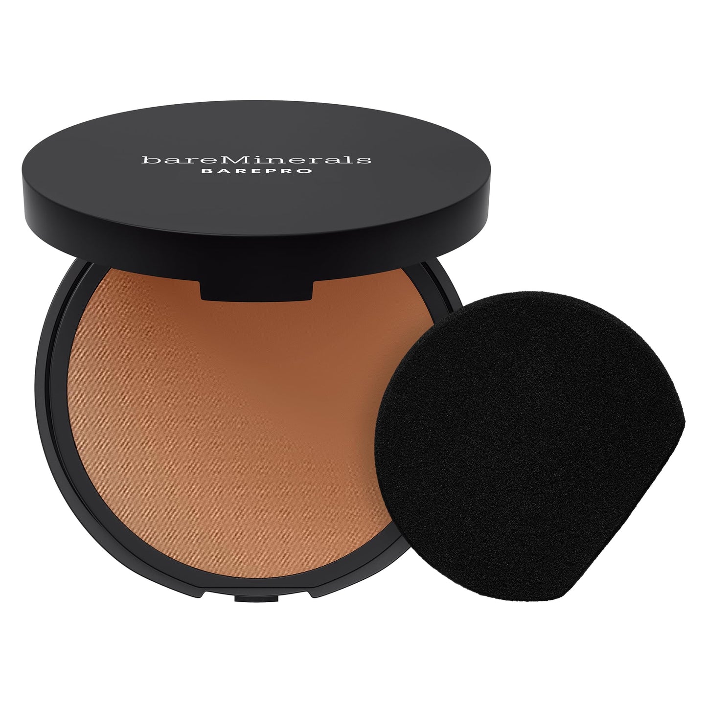 bareMinerals Barepro 24HR Skin-Perfecting Powder Foundation, Matte Pressed Powder Foundation Full Coverage with Plant-Based Squalene, Oil Control, Vegan - Medium Deep 45 Neutral