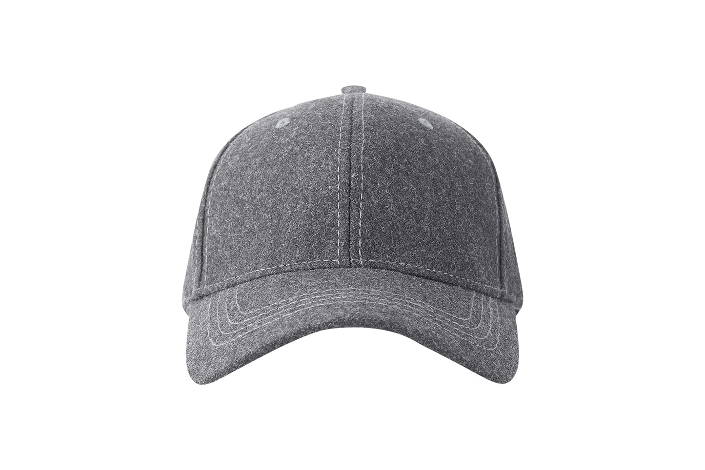 Woolen Baseball Cap Hat Soft-Structured Winter Ball Cap Adjustable Warm Hat Winter Cold Resistant Hat (Dark Grey)