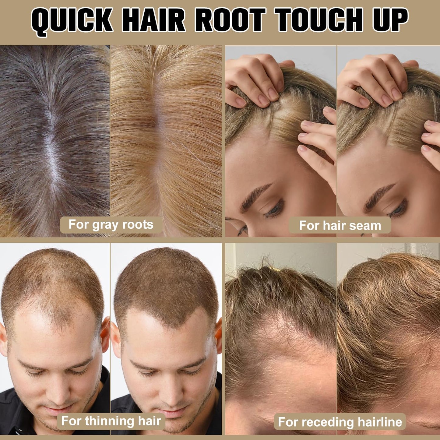 Waverloo Magic Root Cover Up - Hairline and Root Touch Up Powder for Thinning Hair, Instantly Conceals (Light Blonde, 1)