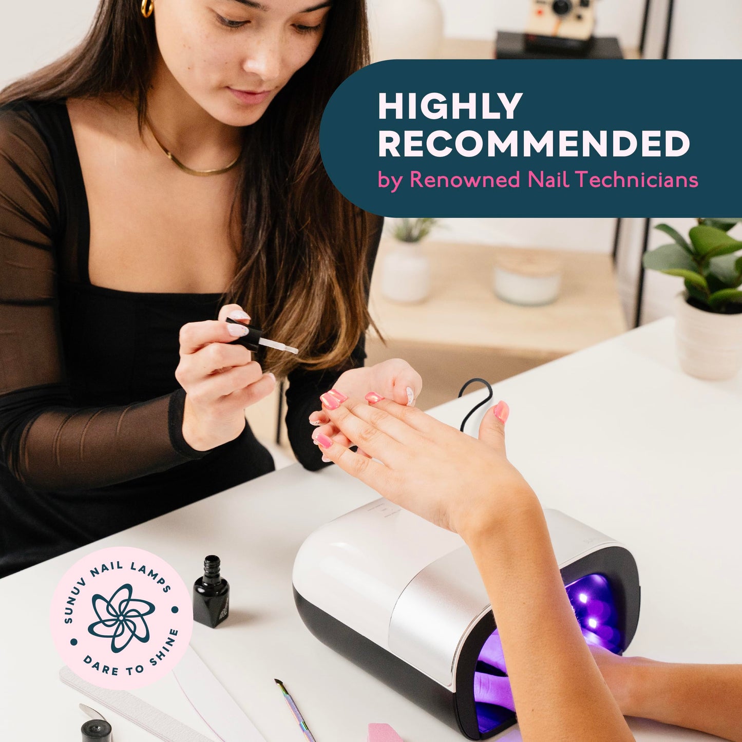 SUNUV SUN3 Professional UV Light for Gel Nails, 48W LED Nail Lamp for Gel Polish with 4-Timer and Sensor, 39 PCS LED Beads, UV Dryer for Salon Home Gift for Woman Mom Girl