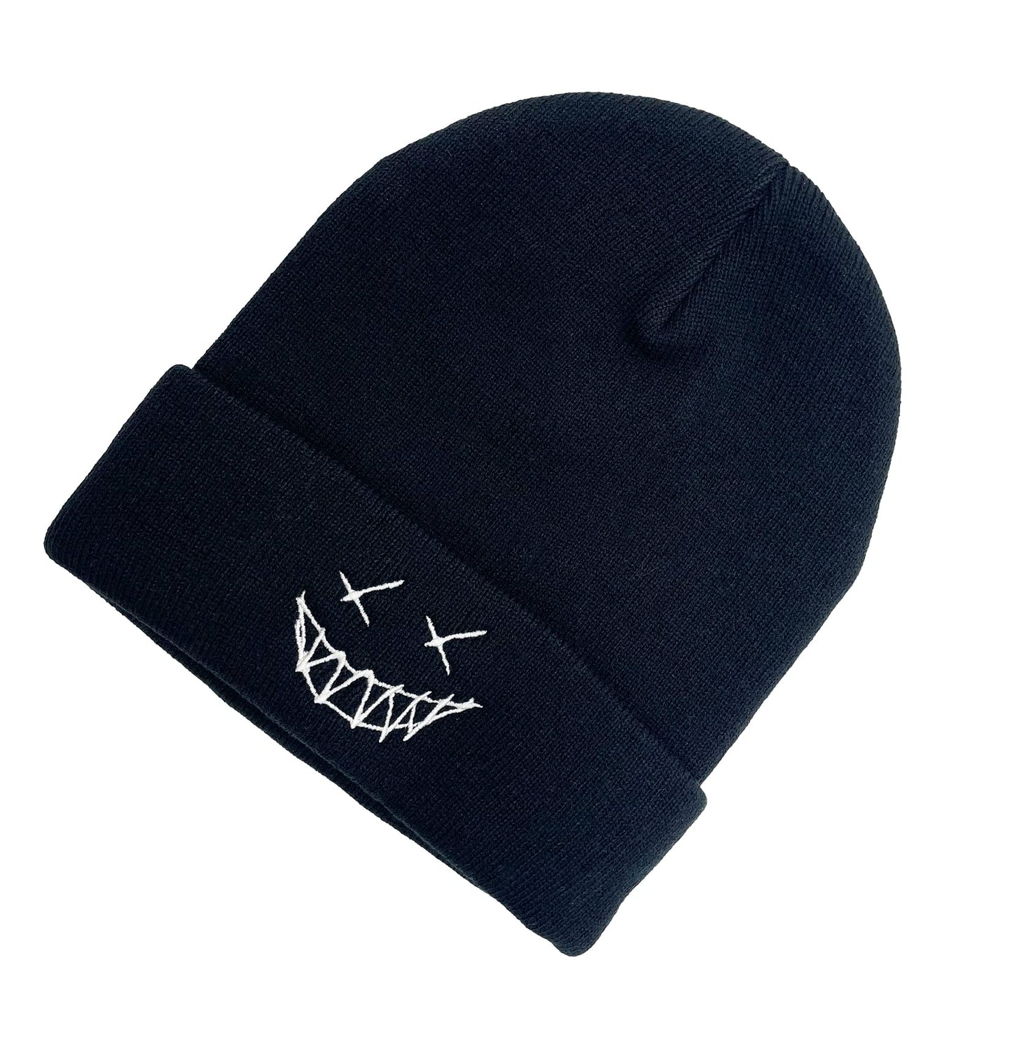 CZEVIP Skeleton Fisherman Beanie Winter Hats Skull Goth Running Beanie Ski Hats Cool Warm Soft Knit Hat Fun Beanies for Boys Girls Men