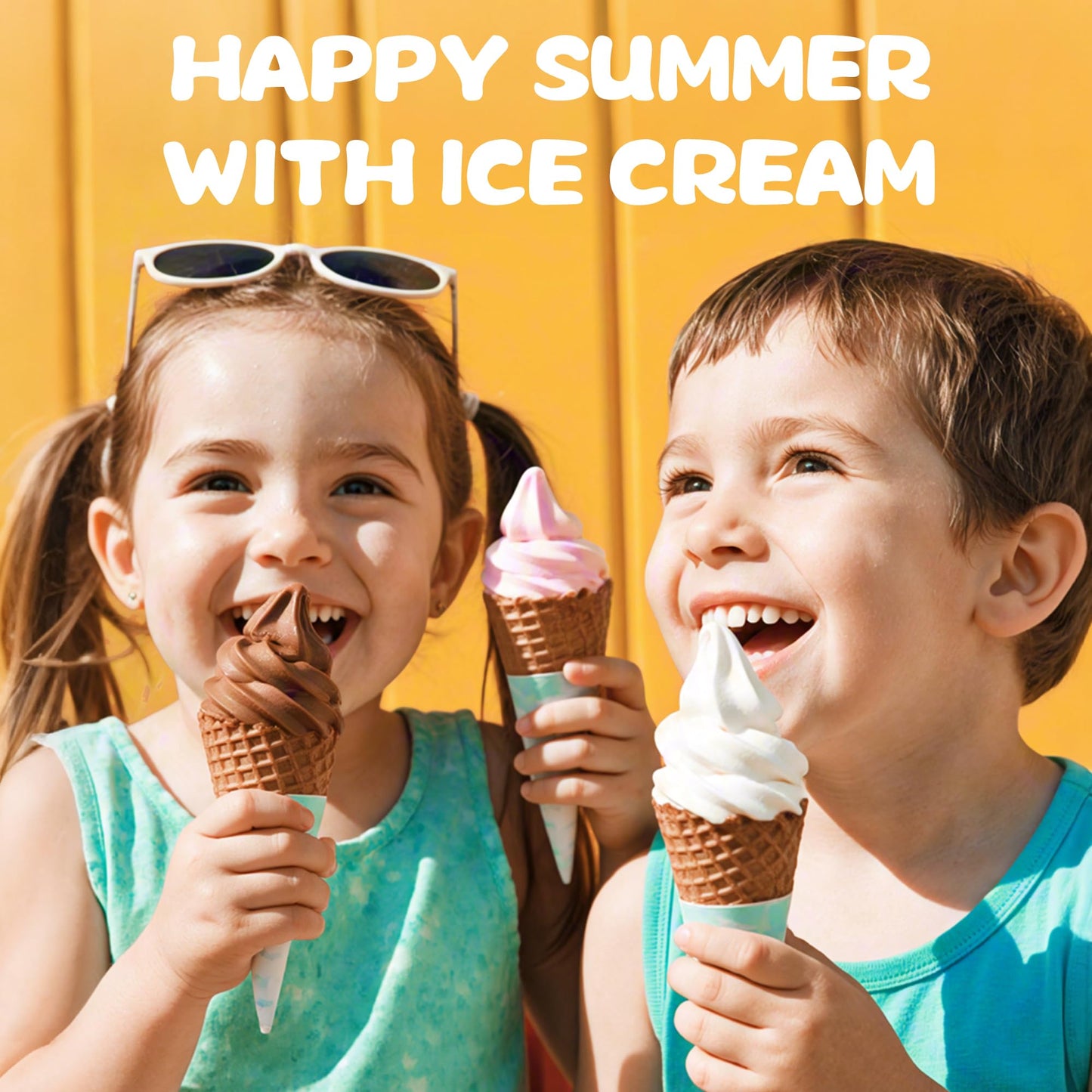 Ice Cream Maker Attachment for KitchenAid 4.5/5QT & 6QT Mixers, Frozen Ice Cream & Sorbet Gelato Maker for KitchenAid, 2 Quart, White(Machine/Mixer Not Included)