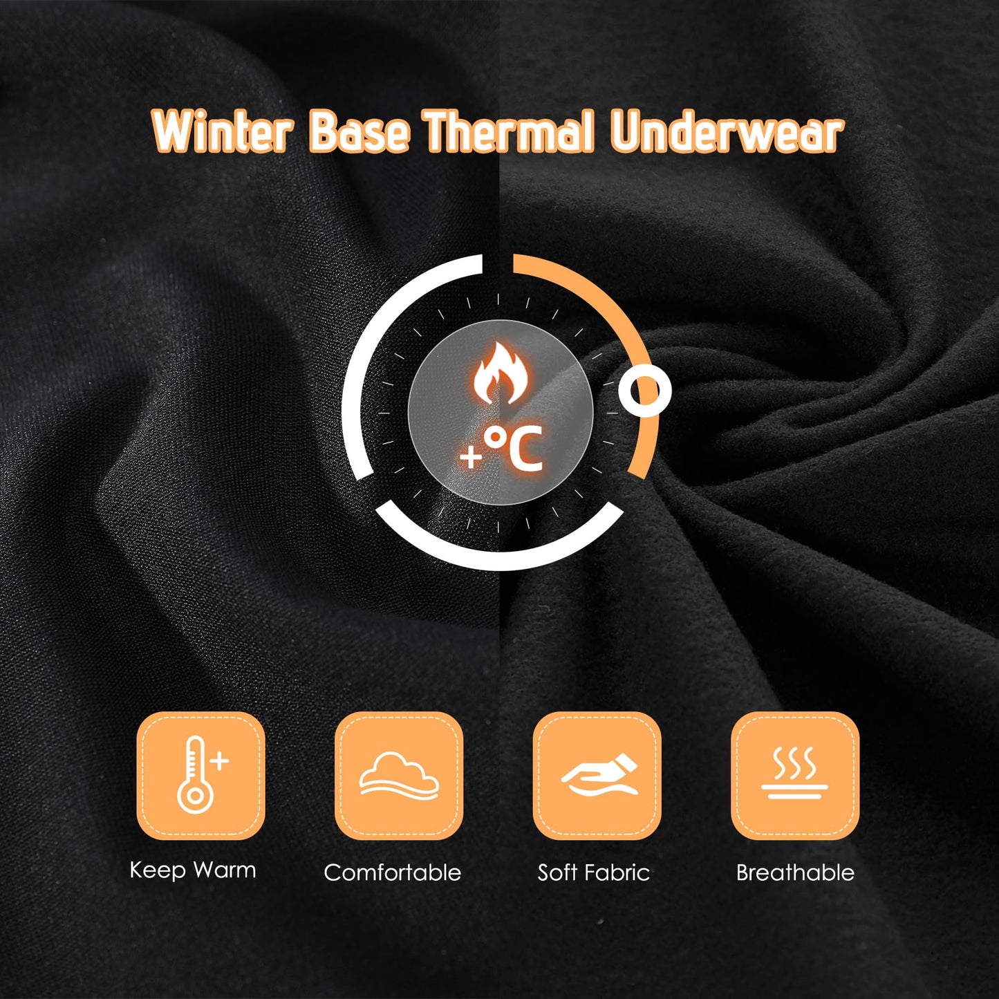 Zando Thermal Underwear for Kids Toddler Base Layer Soft Winter Long Johns for Boys Girls Long Underwear for Little Kids Boys Thermal Underwear Kids Thermals Shirt and Pants Black 5T-6T