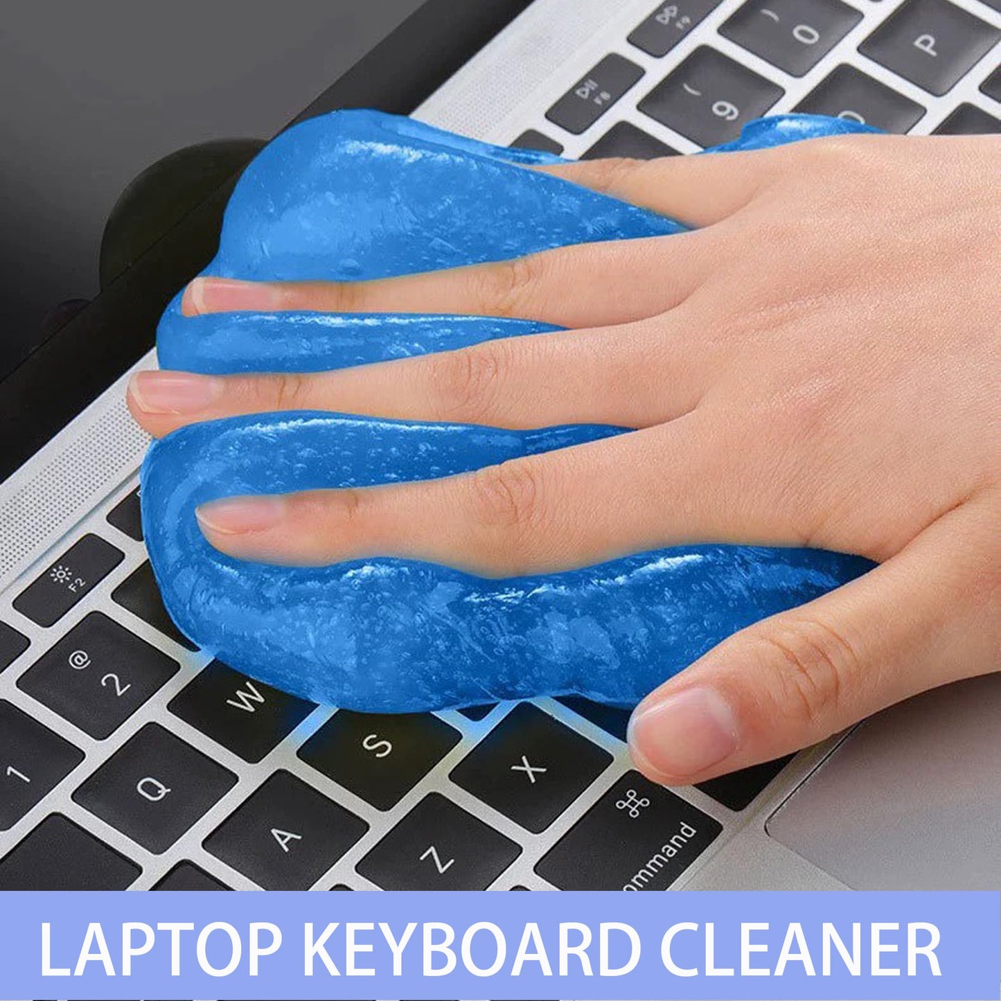 KWBLWF Car Cleaning Gel - 2Pcs Reusable Dusting Clay Set, Deep Clean Vents, Electronics, Keyboard Laptop Portable Cleaning Clay Gel, Detailing Interior Cleaner (Blue/Yellow)