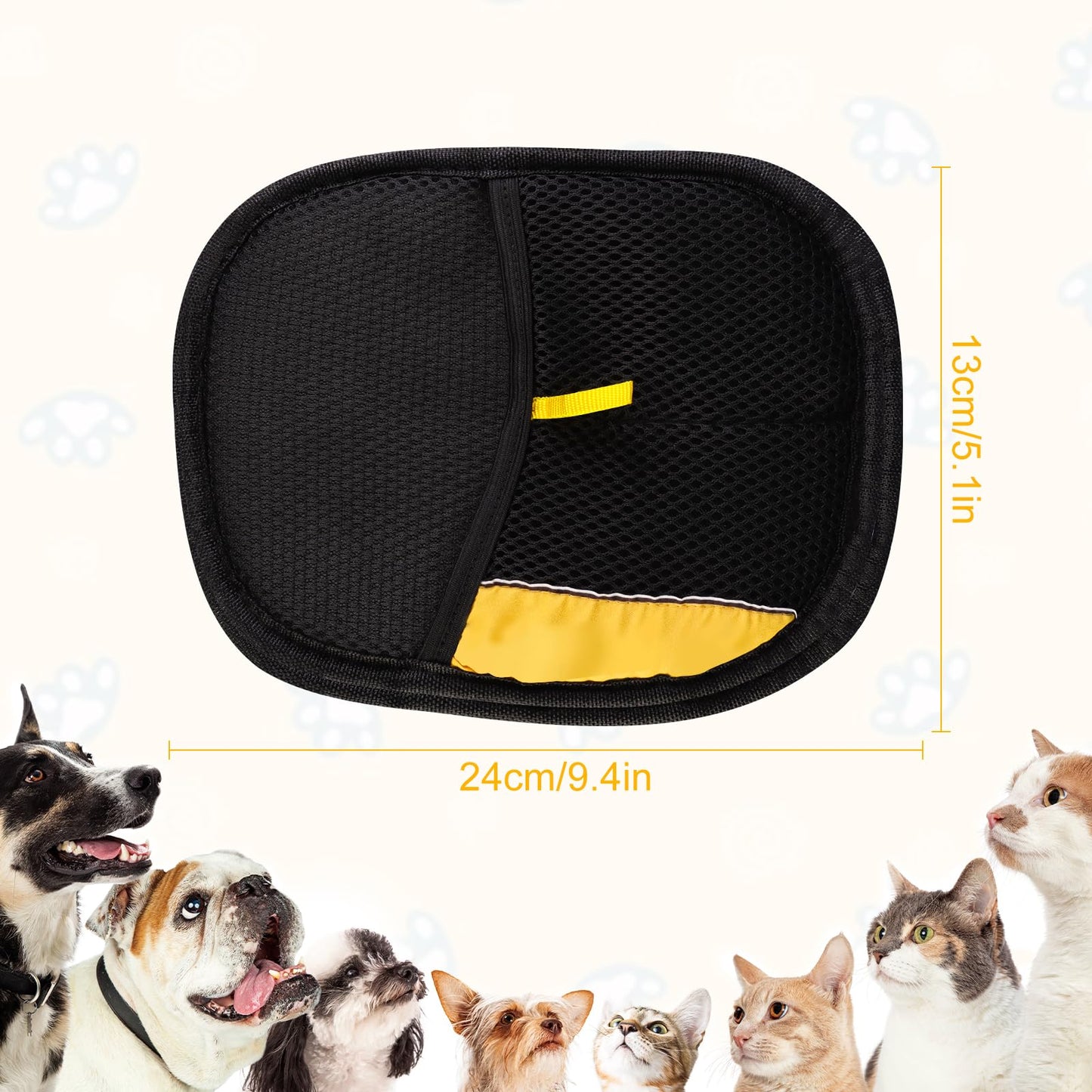 Electrostatic Gloves Pet Hair Removal,Pet Hair Removal Glove,Efficient Grooming Gloves for Pet Hair,Reusable Double Sided for Couch, Furniture,Carpet(A-3Pcs)