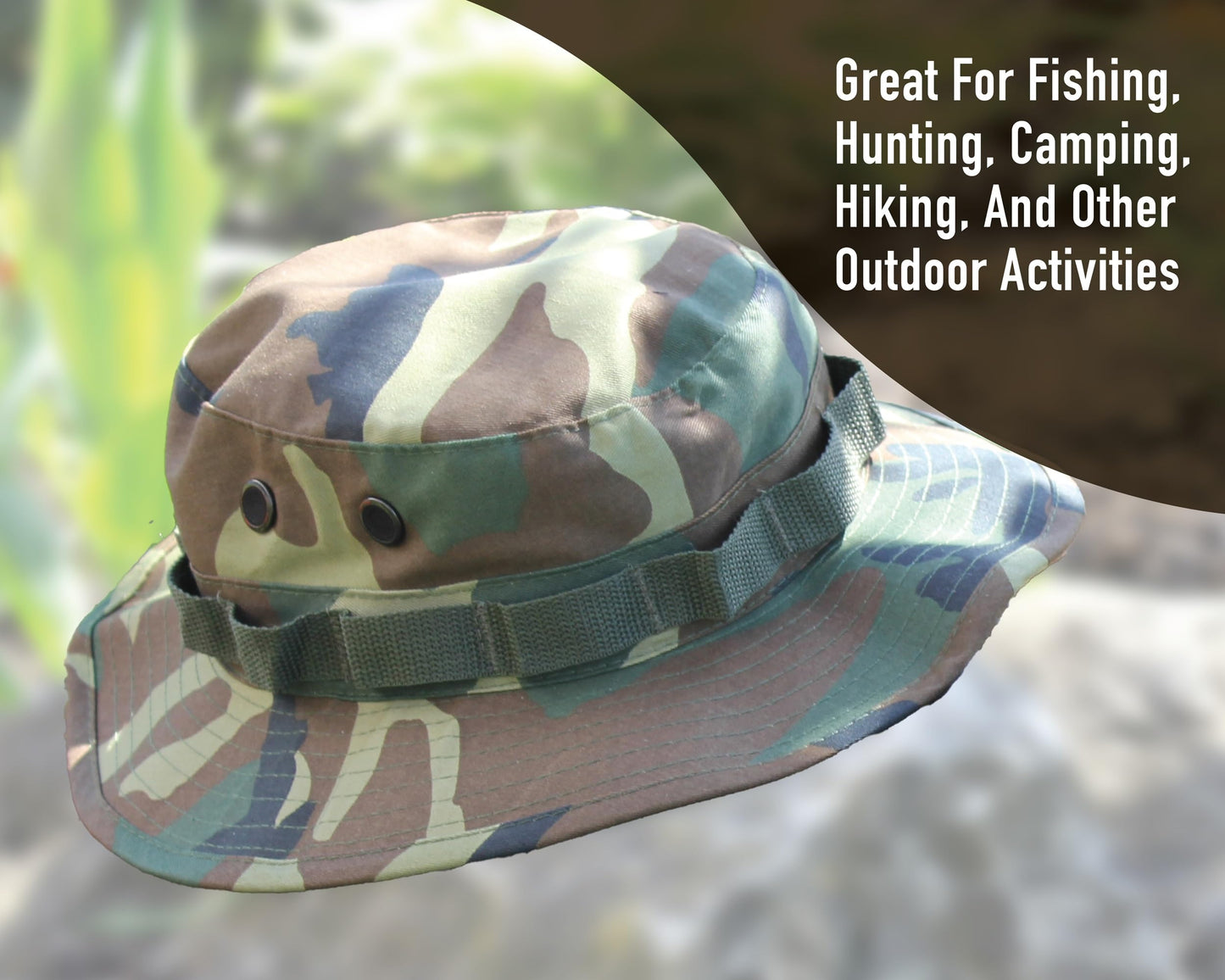 Rothco Camo Boonie Hat - Ultimate Sun Defense for Outdoor Adventures - Midnight Blue Camo – 7